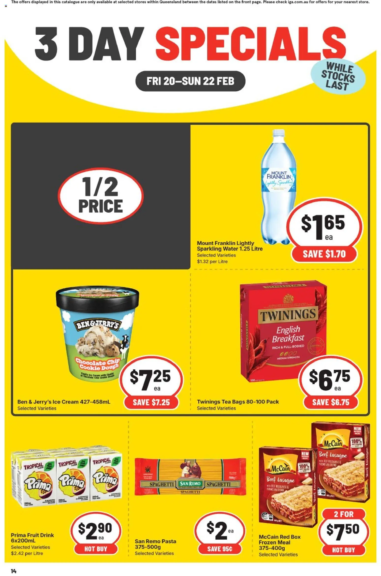 IGA catalogue - valid from 20.02.2026 | Page: 2 | Products: Box, Chocolate, Tea, Cream