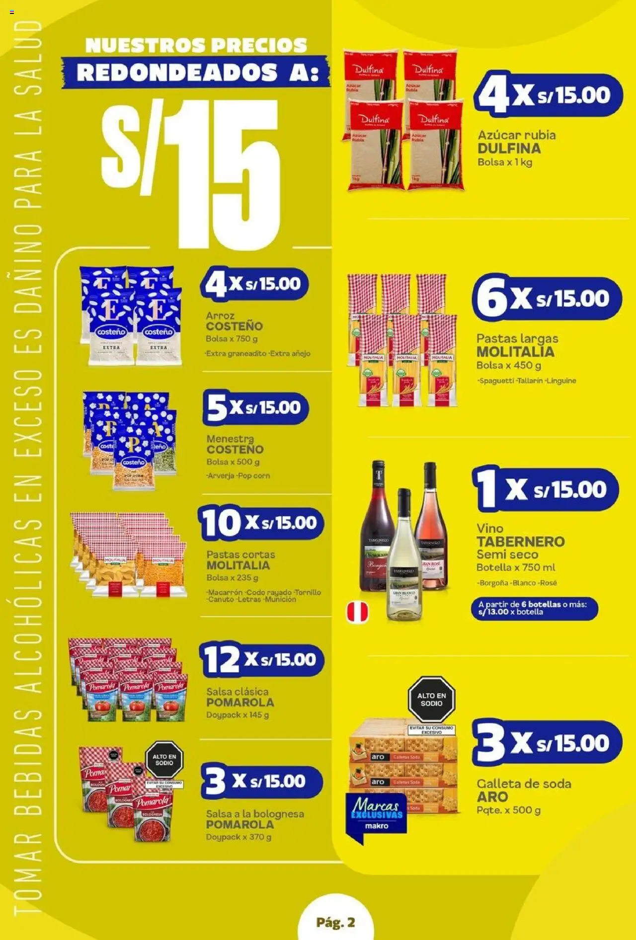 Catálogo Makro válido desde 28.08.2025 | Página: 2 | Productos: Vino, Arroz, Bolsa