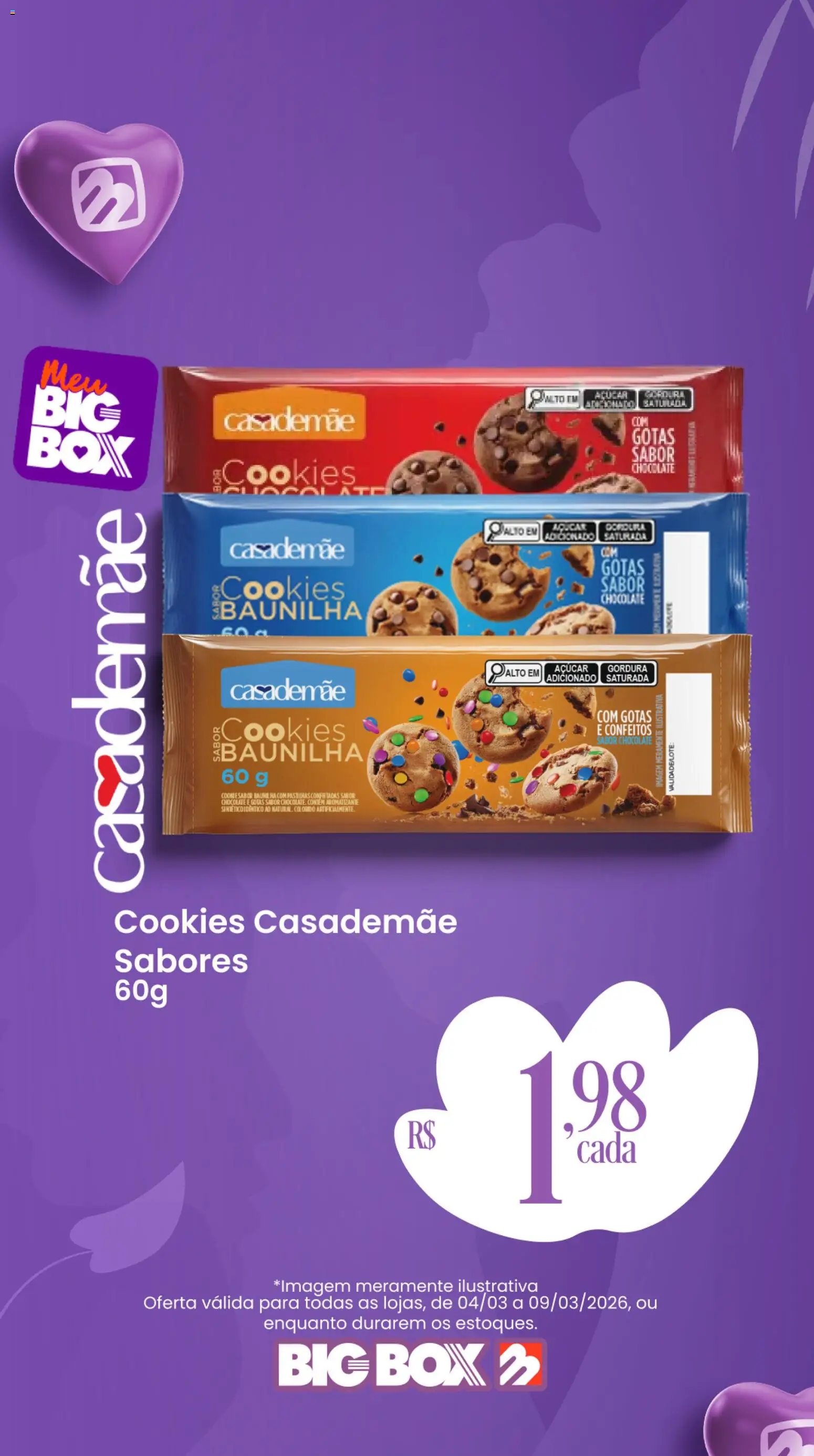 Big Box Folheto - válido de 04.03.2026 | Página: 6 | Produtos: Chocolate, Açúcar, Cookies