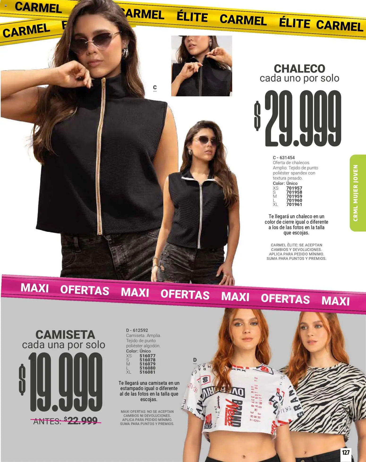 Carmel revista - valida desde el 01.03.2026 | Página: 127 | Productos: Té, Camiseta, Chaleco