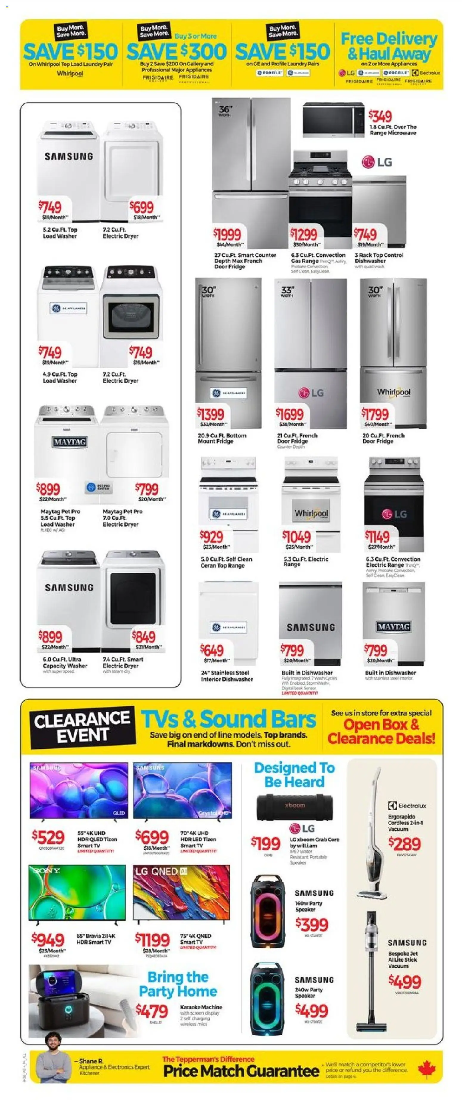 Tepperman's flyer valid from 24.04.2026 | Page: 7 | Products: Tv, Speaker, Dryer, Box
