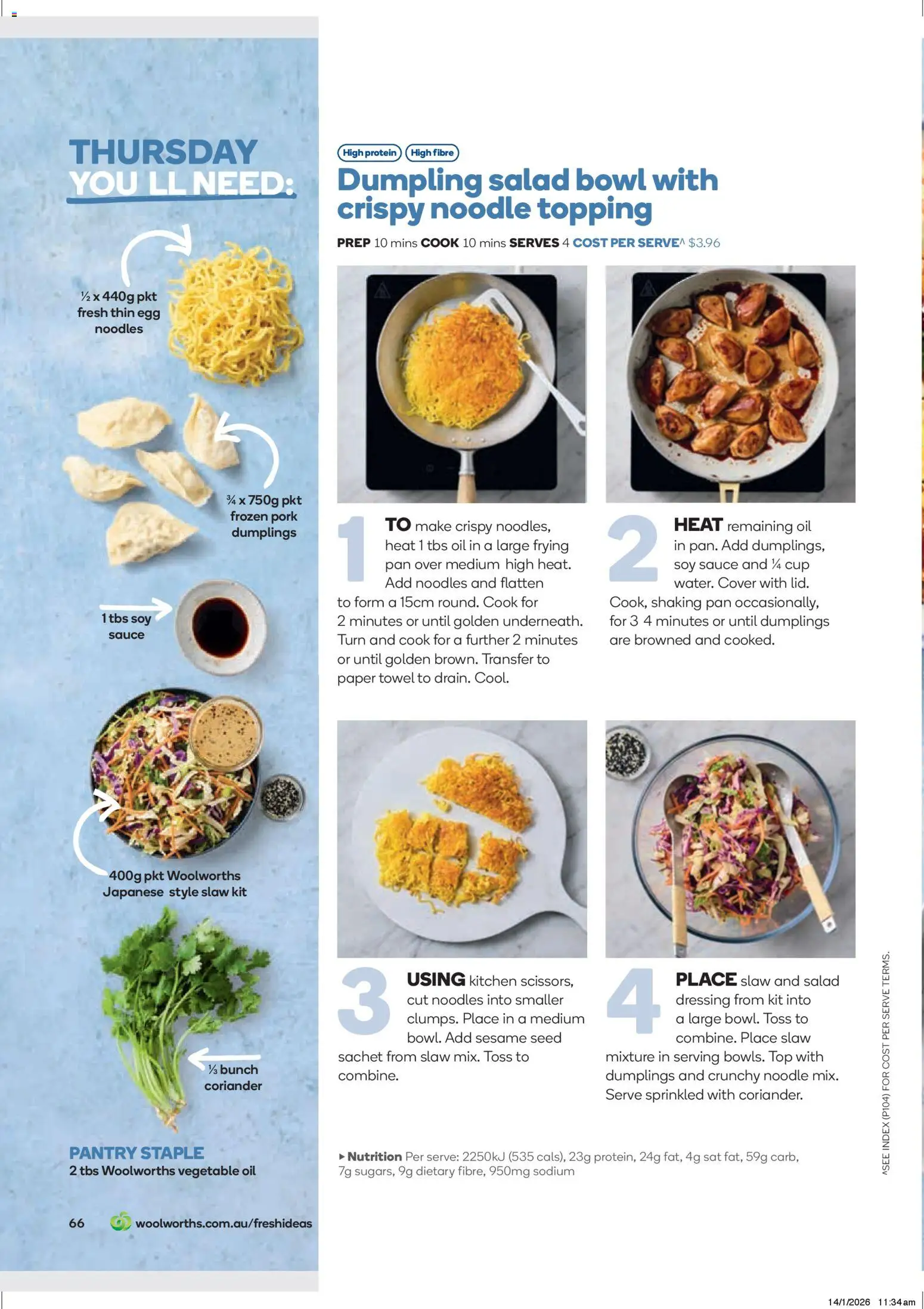 Woolworths catalogue - valid from 01.03.2026 | Page: 66 | Products: Oil, Noodles, Salad, Sauce