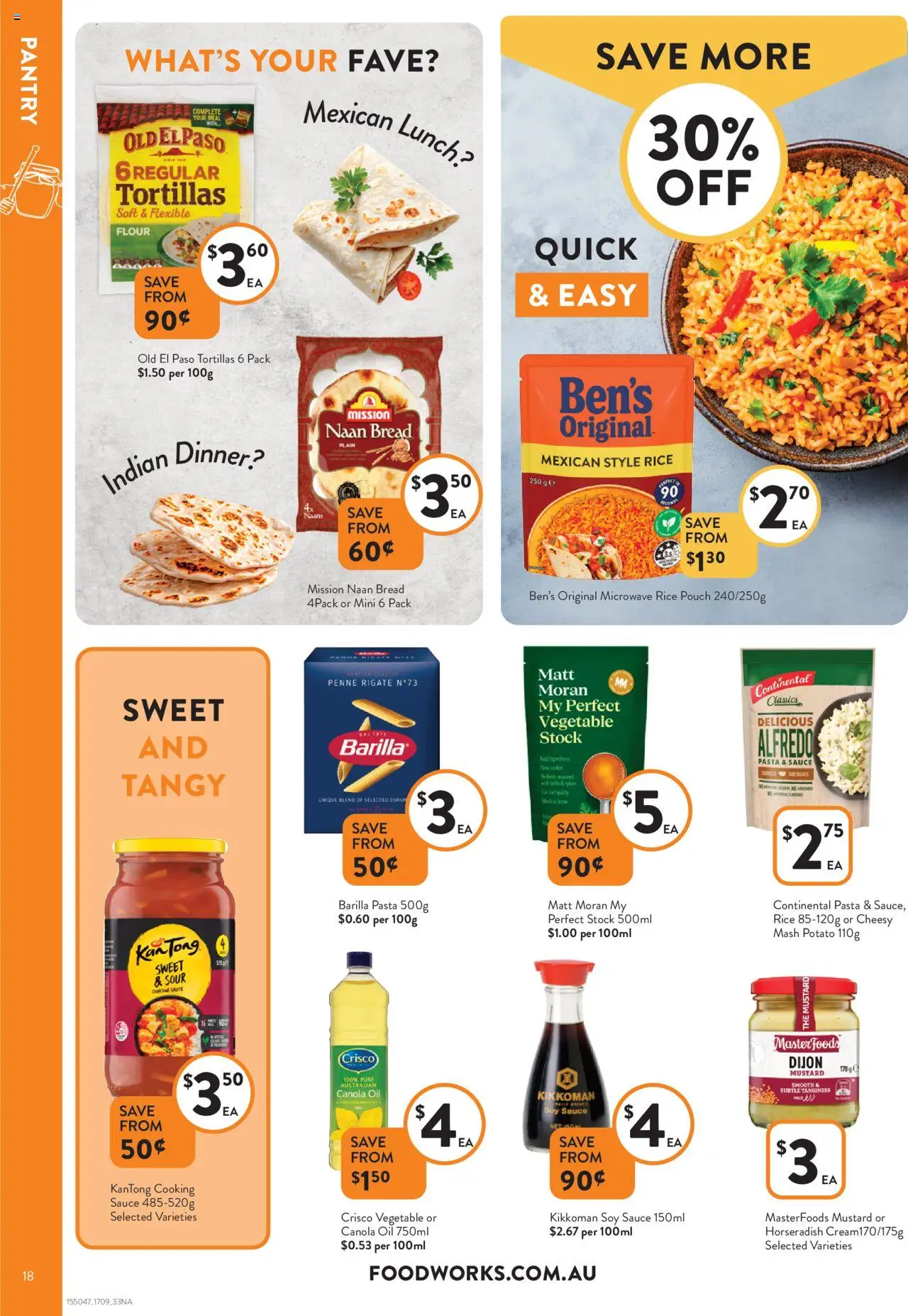 Foodworks catalogue - valid from 17.09.2025 | Page: 18 | Products: Flour, Oil, Mustard, Tortillas