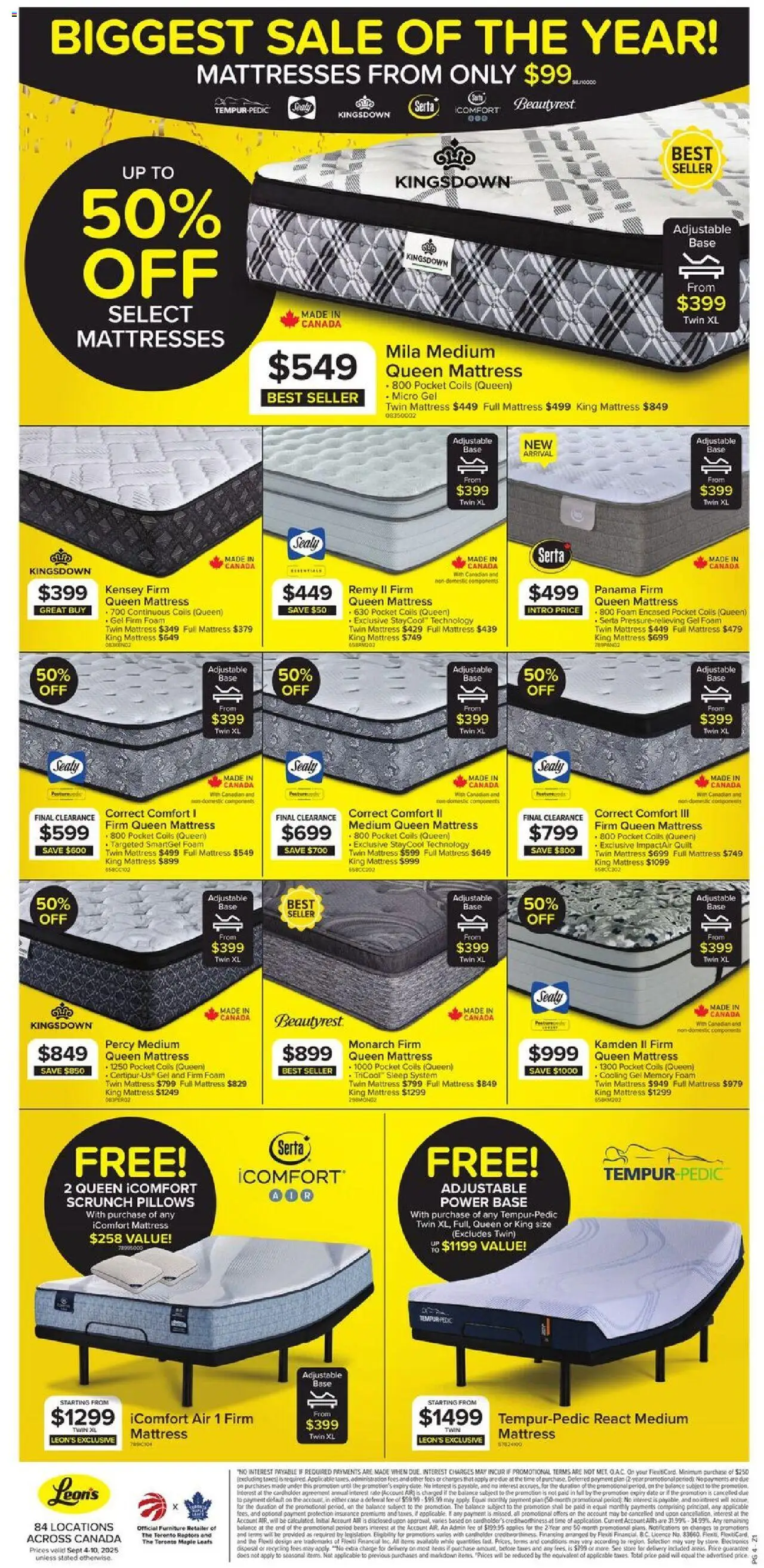 Leon's flyer valid from 04.09.2025 | Page: 6 | Products: Case, Mattress