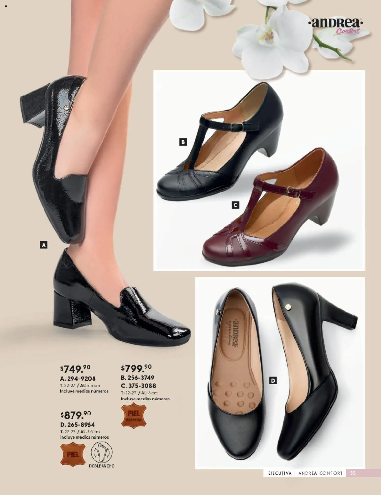 Nuevas ofertas de Andrea válidas en toda la República Mexicana desde el 25.01.2026. ¡Encuentra las mejores ofertas en Andrea catálogo Calzado Confort ! | Página: 85