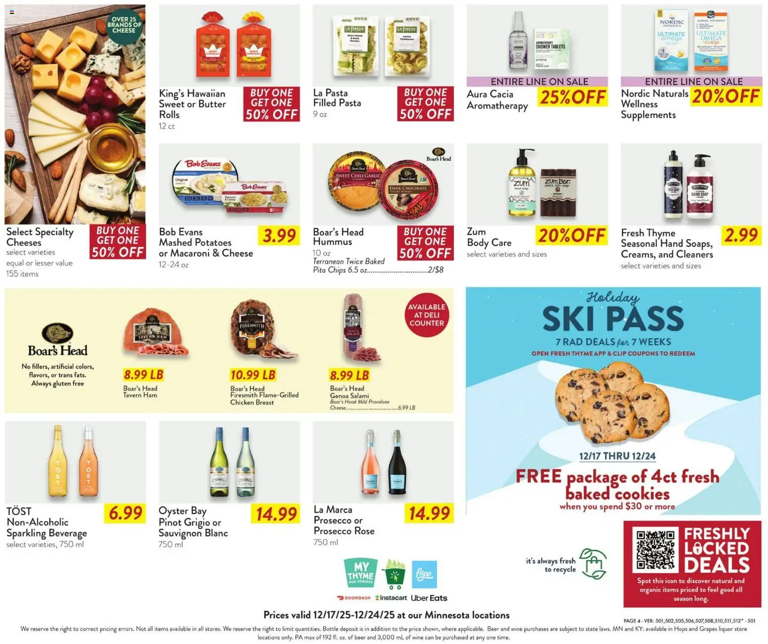 Fresh Thyme Weekly Ad - MN - valid from 17.12.2025 | Page: 8 | Products: Shower, Butter, Ham, Chips