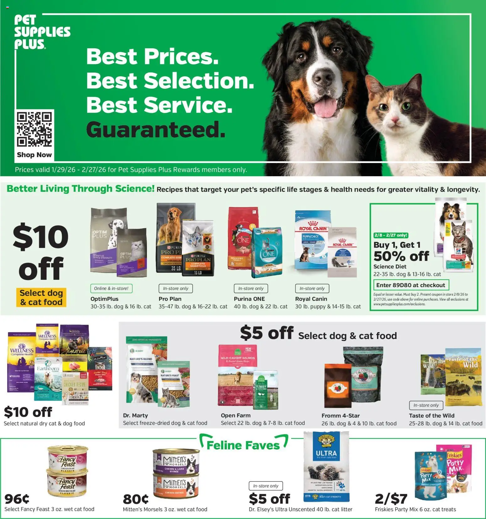 Pet Supplies Plus Weekly Ad - valid from 29.01.2026 | Page: 1 | Products: Dog Food, Cat Food, Cat Litter, Beef