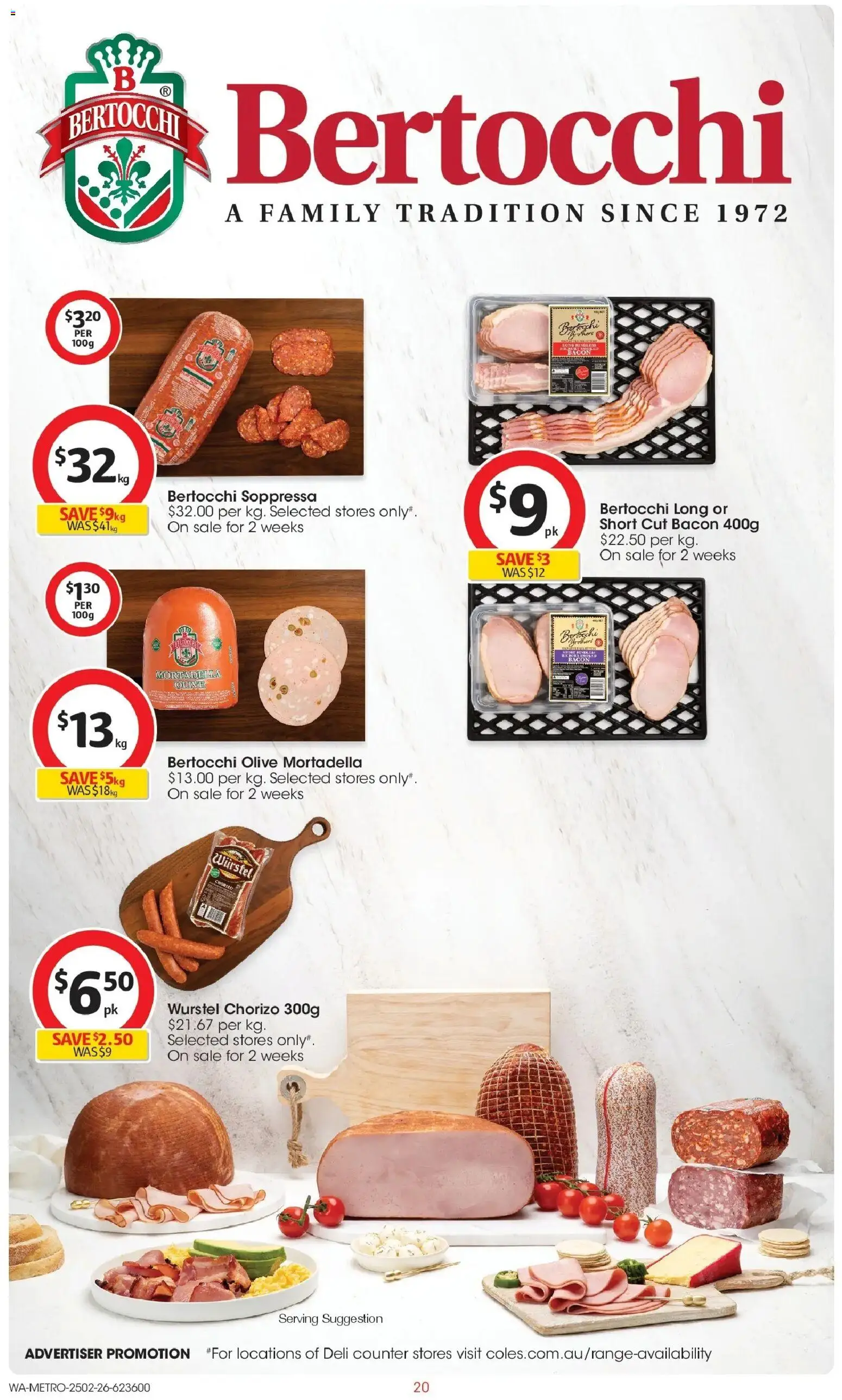Coles catalogue - valid from 25.02.2026 | Page: 20 | Products: Bacon
