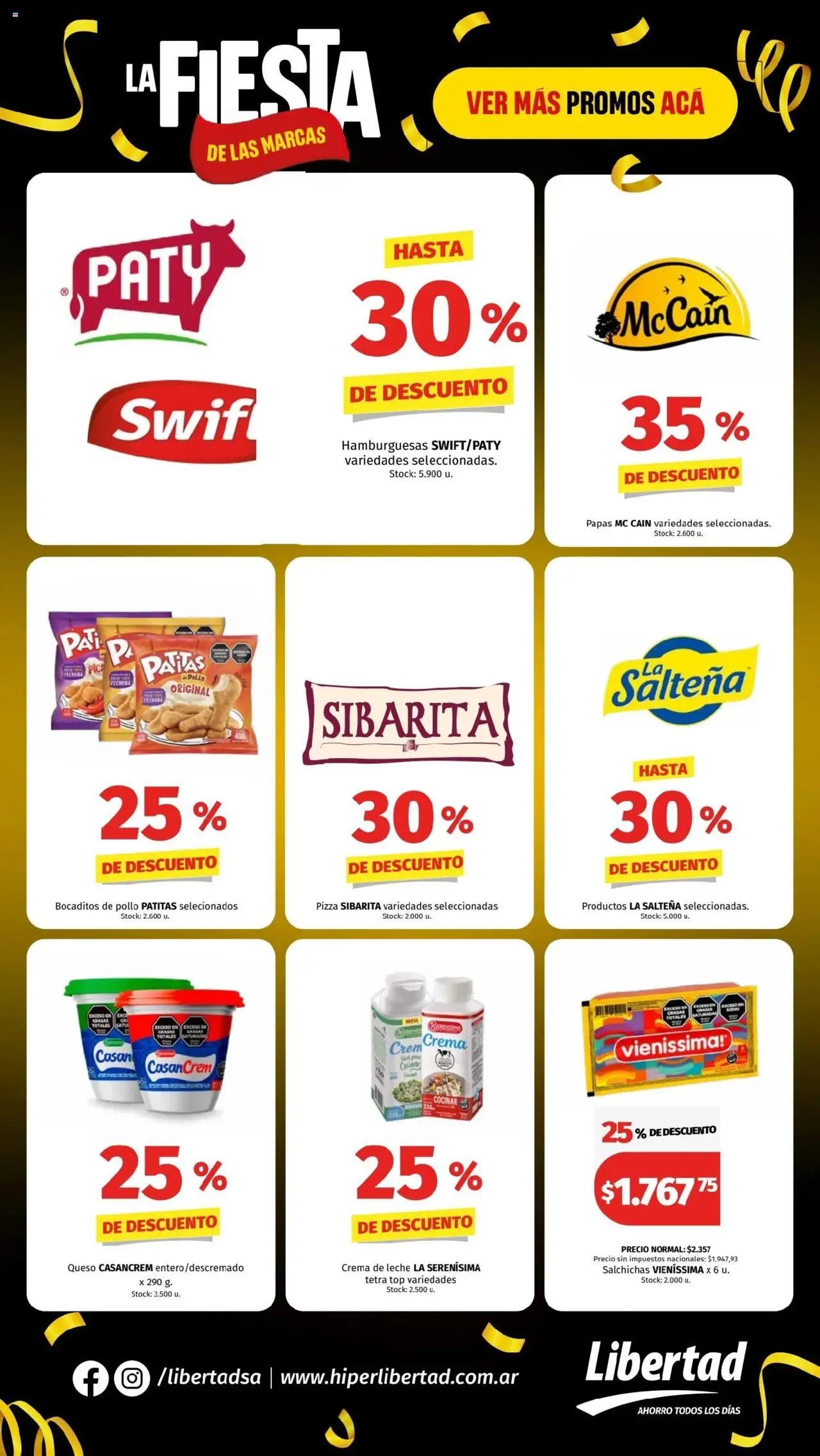 Hipermercado Libertad catálogo │ válido desde el 25.09.2025 | Página: 4 | Productos: Crema de leche, Queso, Pizza, Crema