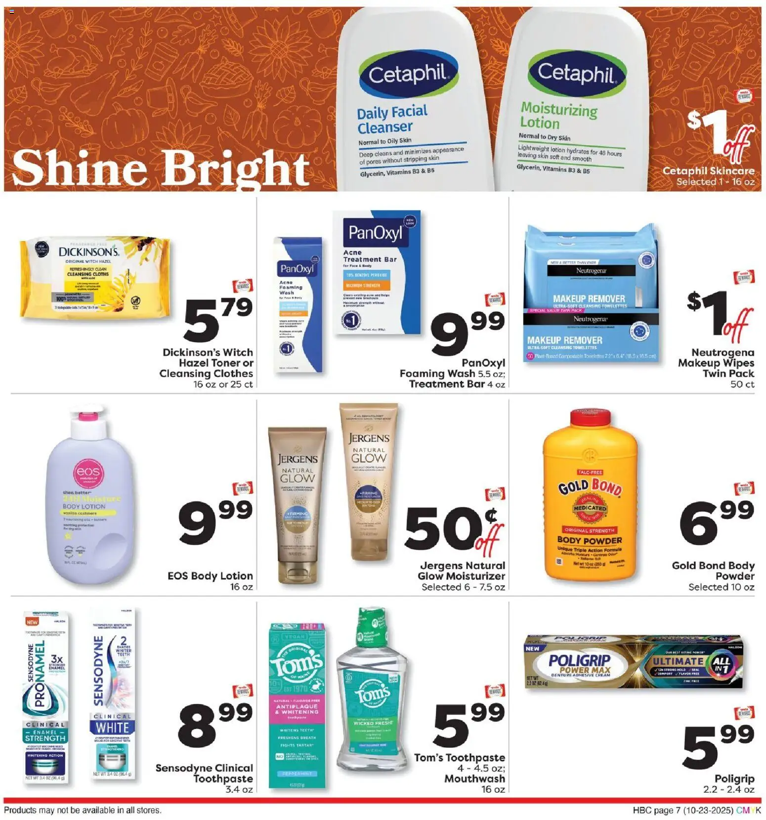 Weis Hello Autumn - valid from 23.10.2025 | Page: 10 | Products: Adhesive, Makeup Remover, Mouthwash, Clothes