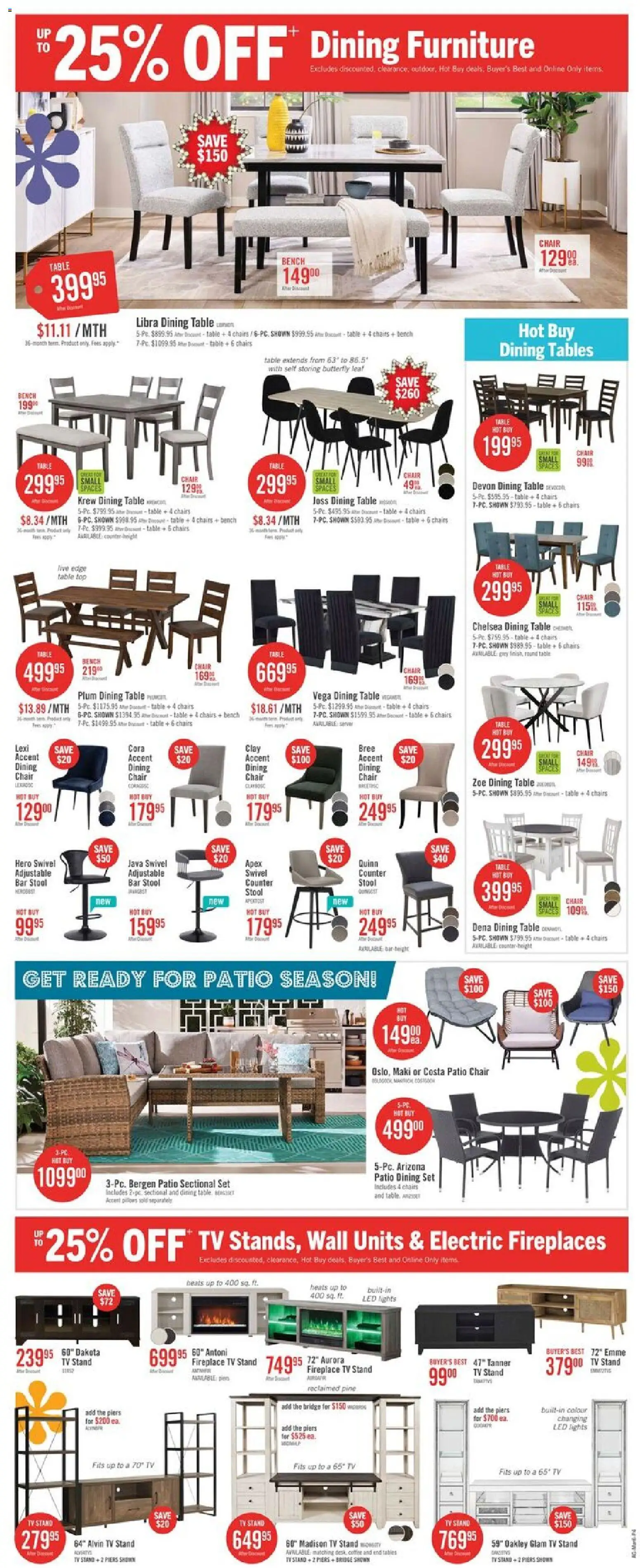 The Brick flyer valid from 06.03.2026 | Page: 9 | Products: Tv, Table, Chair