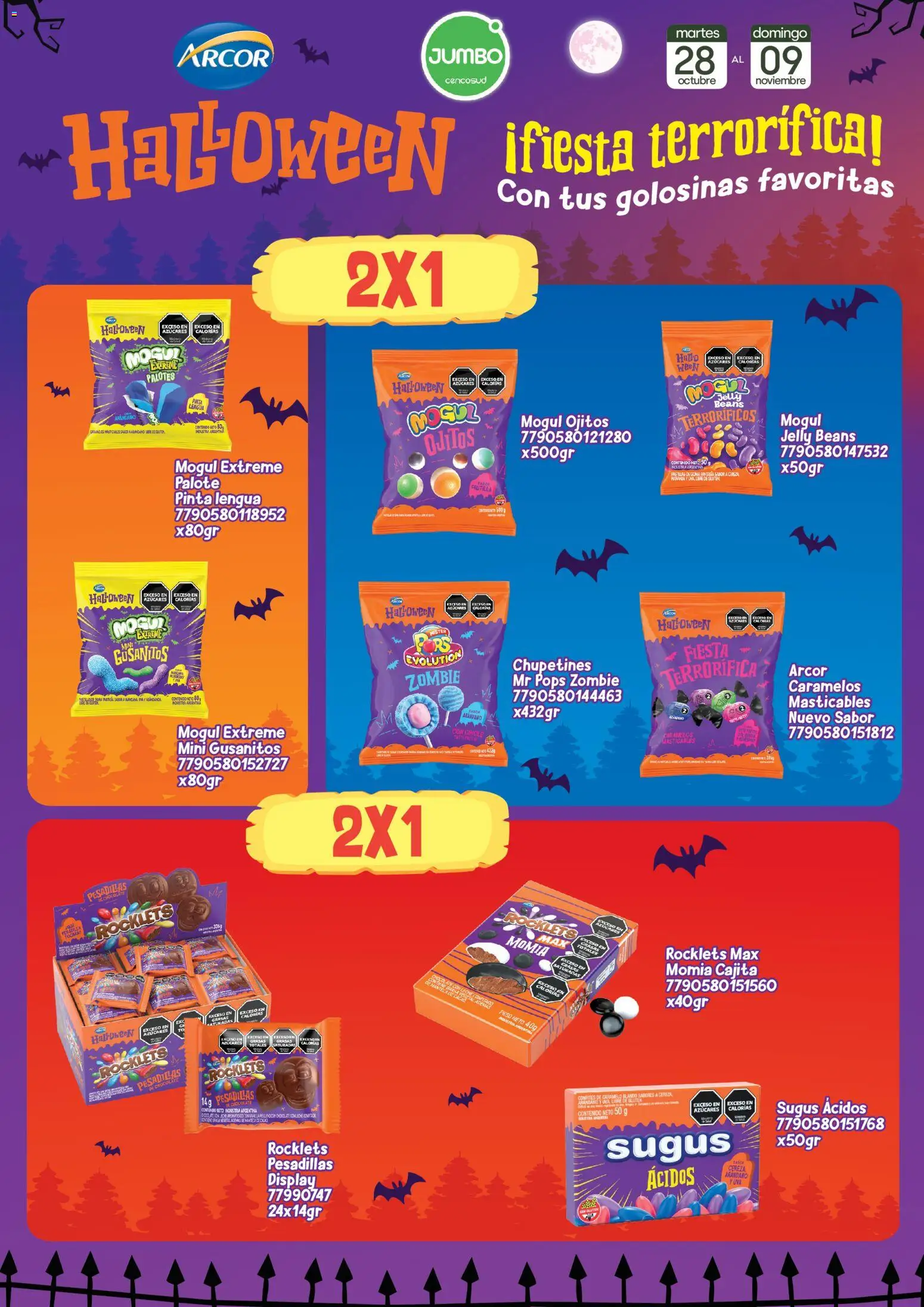 Jumbo - Especial Halloween │ válido desde el 28.10.2025 | Página: 1 | Productos: Peso, Manteca, Chocolate, Golosinas