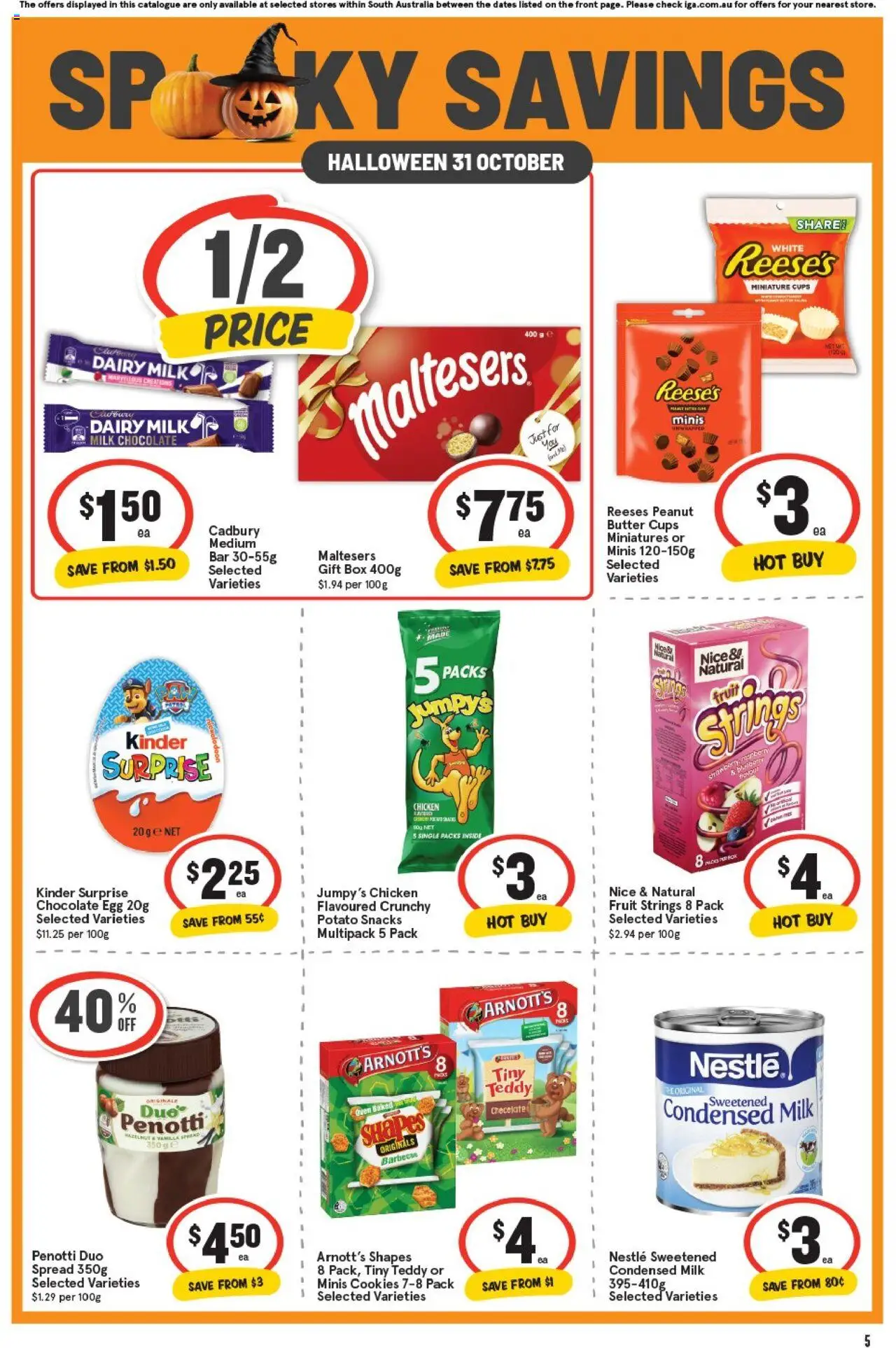 IGA catalogue - valid from 22.10.2025 | Page: 5 | Products: Box, Cups, Milk, Butter