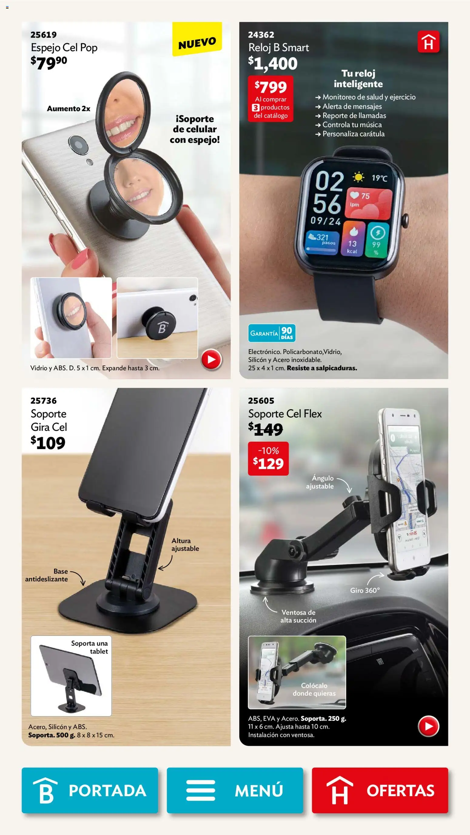 Nuevas ofertas de Betterware válidas en toda la República Mexicana desde el 01.12.2025. ¡Encuentra las mejores ofertas en Betterware campaña 12 2025! | Página: 116 | Productos: Tablet, Espejo, Reloj