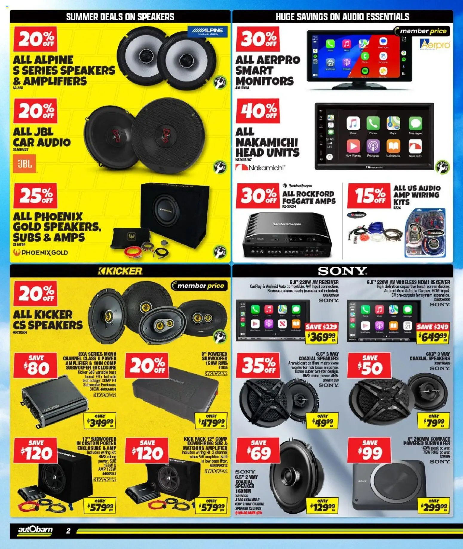 Autobarn catalogue - valid from 07.01.2026 | Page: 2 | Products: Amplifier, Audio, Speaker, Screen