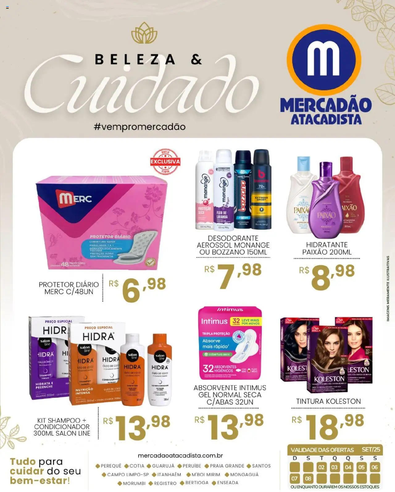 Mercadão Atacadista Folheto - válido de 04.09.2025 | Página: 8 | Produtos: Coco, Fragrância, Desodorante, Óleo