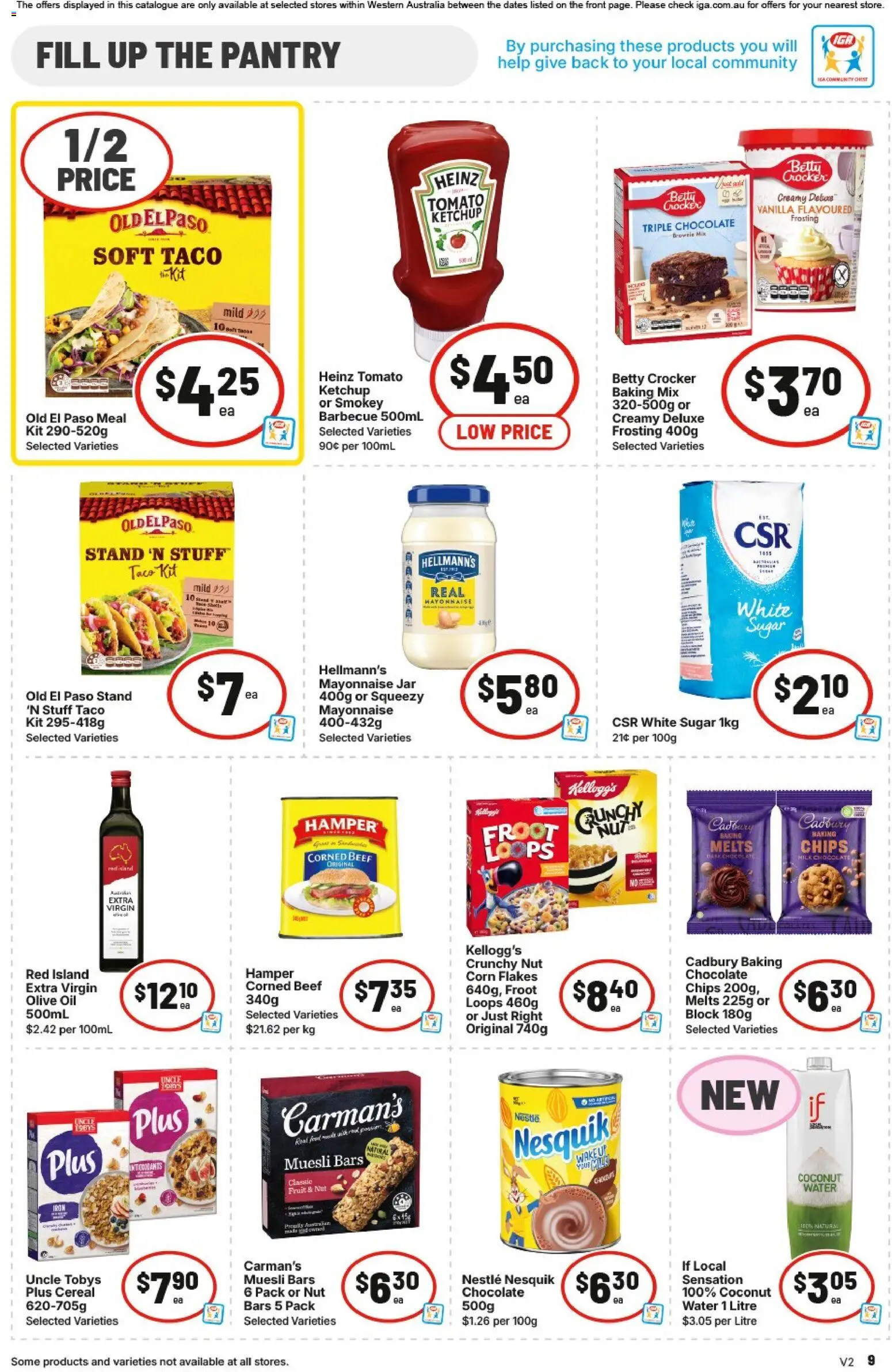 IGA catalogue - valid from 04.02.2026 | Page: 9 | Products: Milk, Oil, Cereal, Chips
