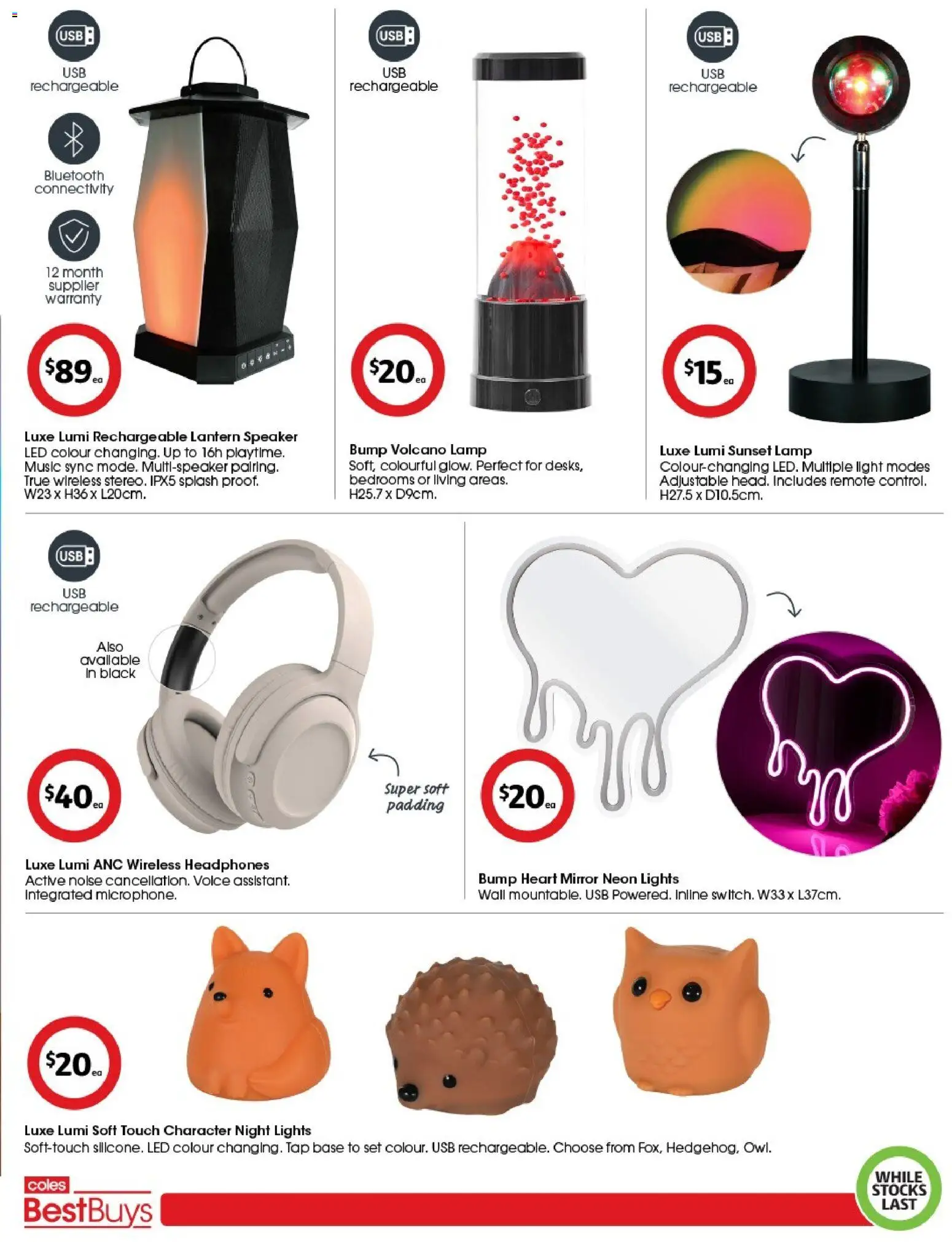 Coles catalogue - valid from 27.02.2026 | Page: 7 | Products: Mirror, Headphones, Speaker, Usb