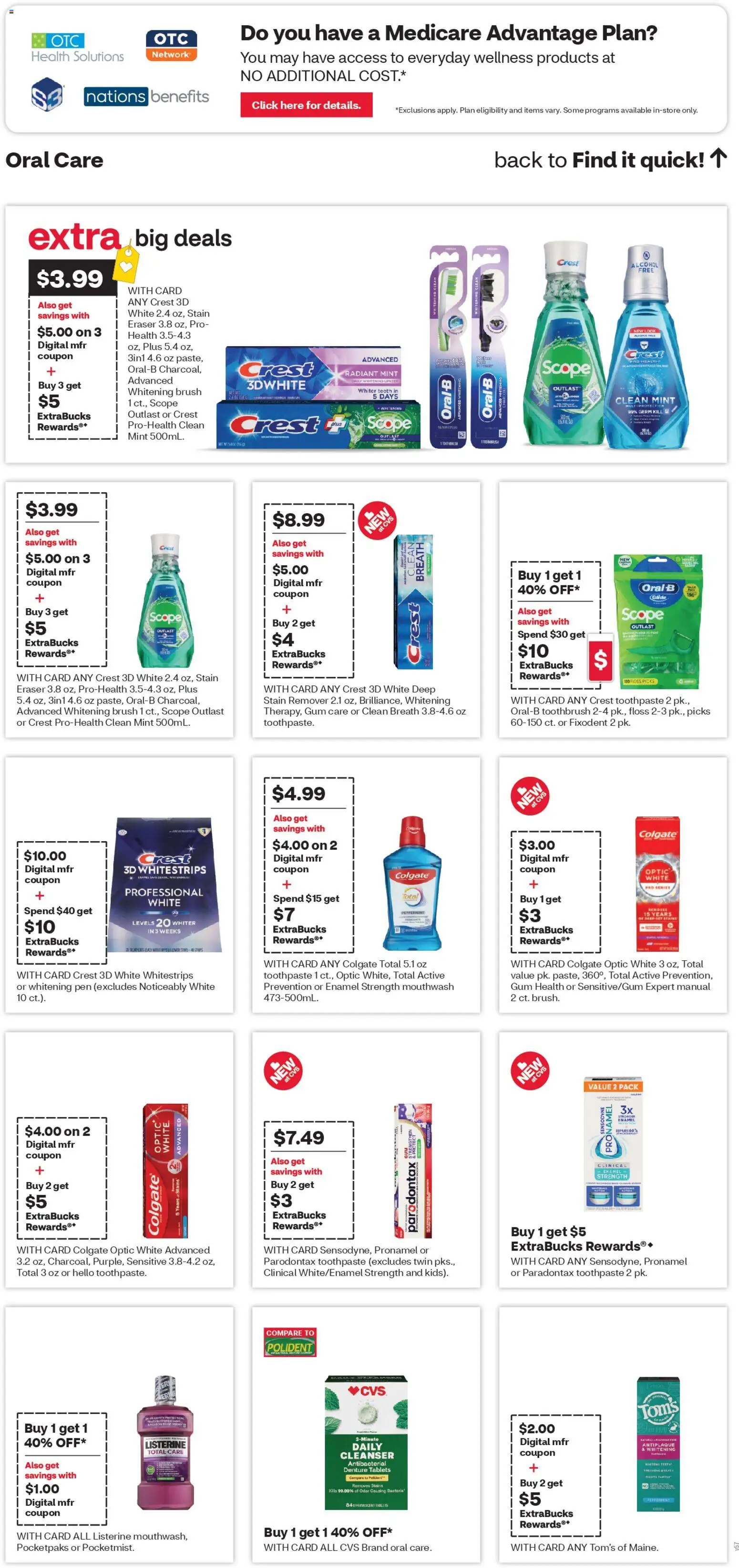 CVS Pharmacy Weekly Ad - WA - valid from 12.04.2026 | Page: 13 | Products: Pen, Toothpaste, Mouthwash, Stain remover