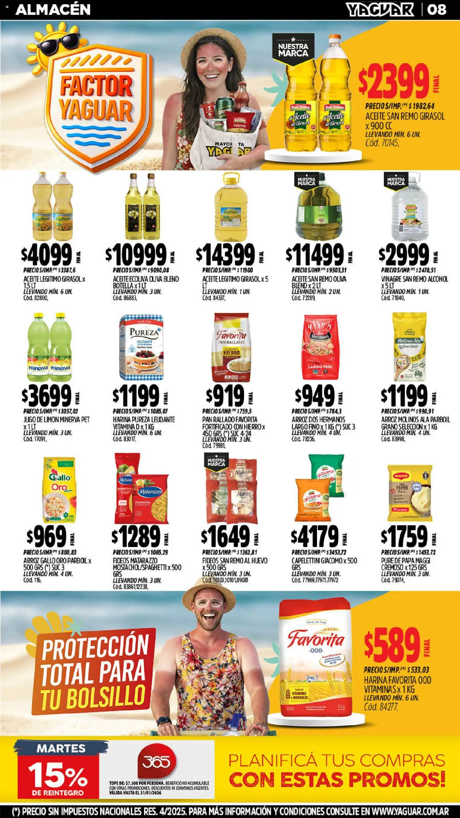 Yaguar catálogo │ válido desde el 12.01.2026 | Página: 8 | Productos: Vitaminas, Papa, Vinagre, Pan rallado