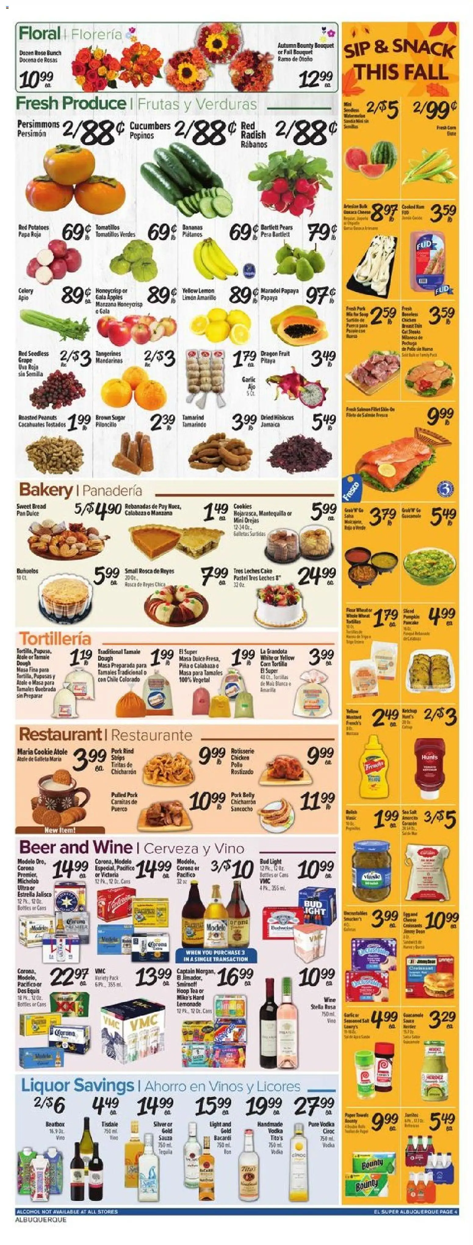 El Super Weekly Ad - NM - valid from 05.11.2025 | Page: 4 | Products: Bread, Bananas, Tea, Sugar