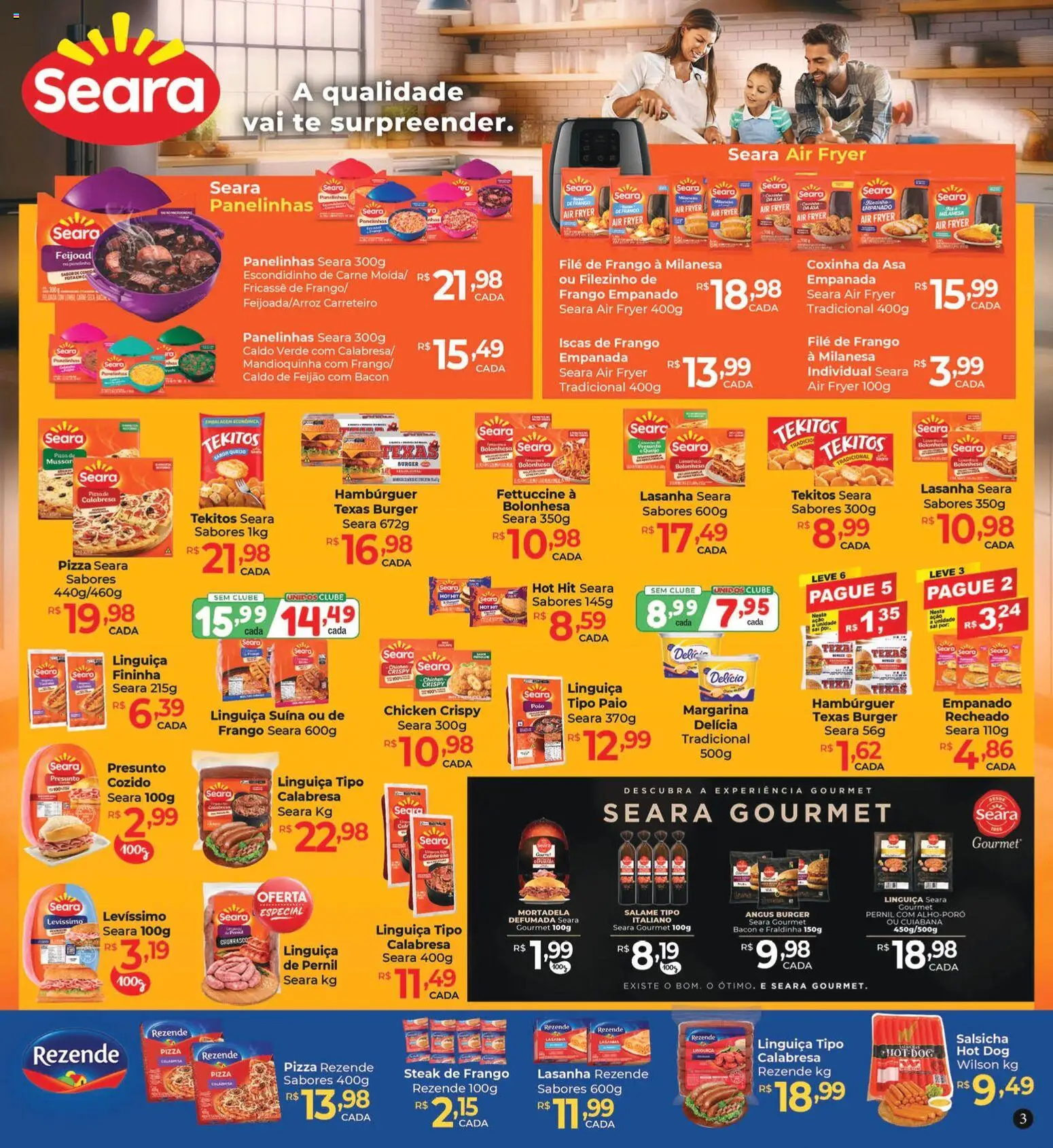 Supermercados Unidos Folheto - válido de 02.03.2026 | Página: 6 | Produtos: Mandioquinha, Pizza Rezende, Fraldinha, Mortadela