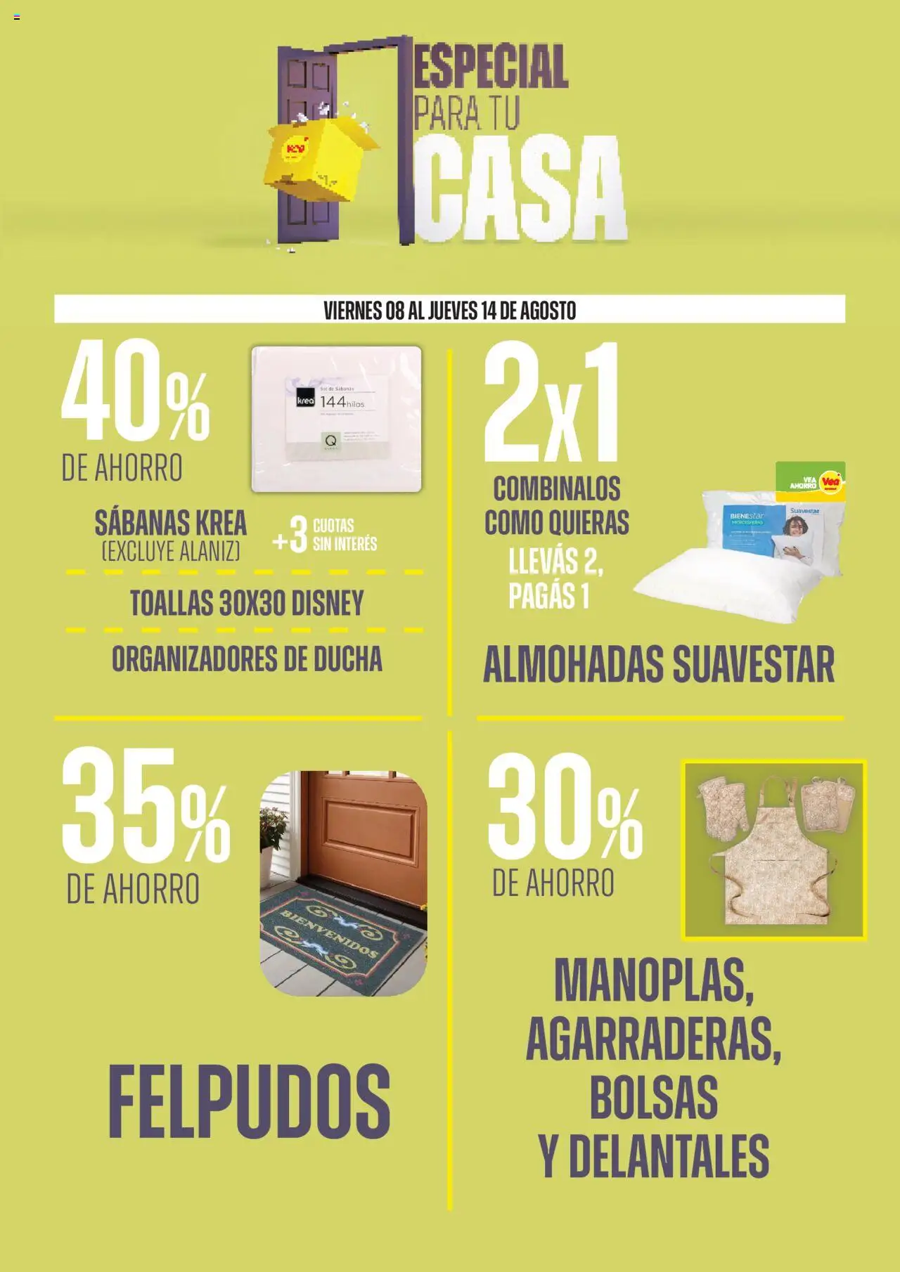 Vea - Ofertas especial para tu casa │ válido desde el 08.08.2025 | Página: 9 | Productos: Sabanas, Toallas, Ducha