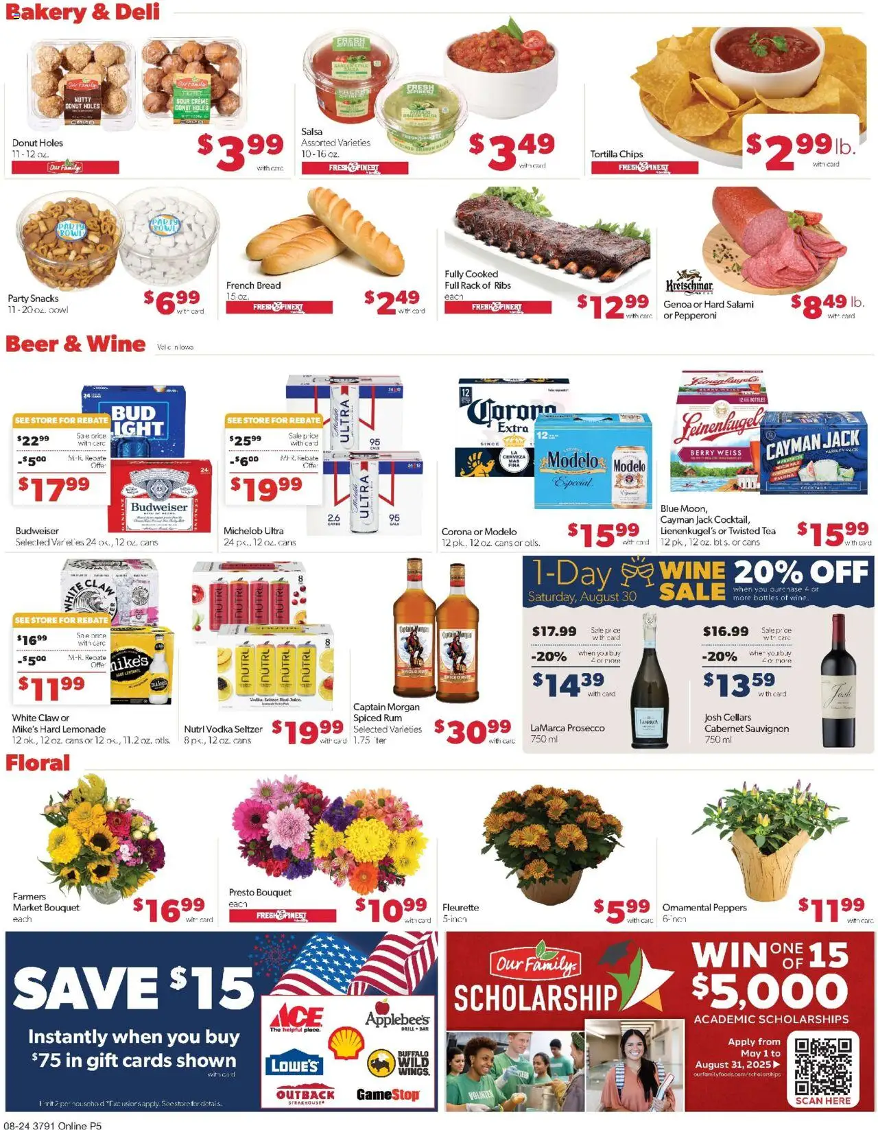 Family Fare Weekly Ad - IA - valid from 24.08.2025 | Page: 9 | Products: Bakery, Bread, Chips, Vodka