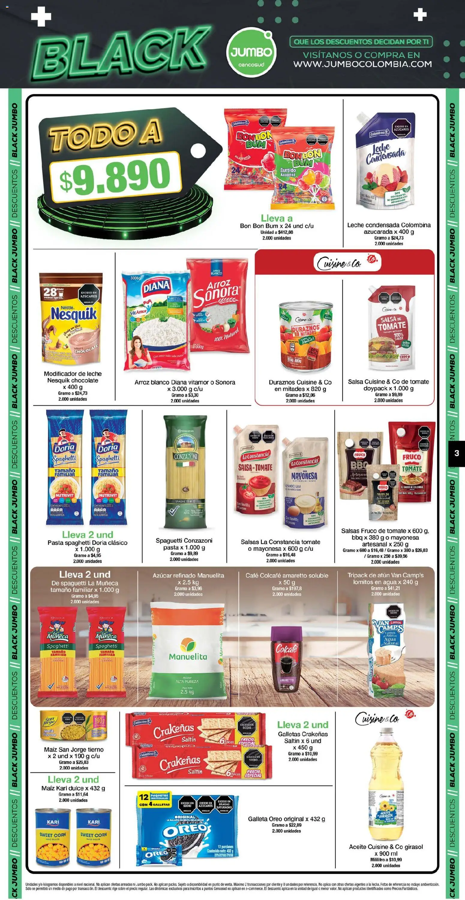 Jumbo revista - valida desde el 20.11.2025 | Página: 3 | Productos: Maiz, Leche, Quita esmaltes, Café