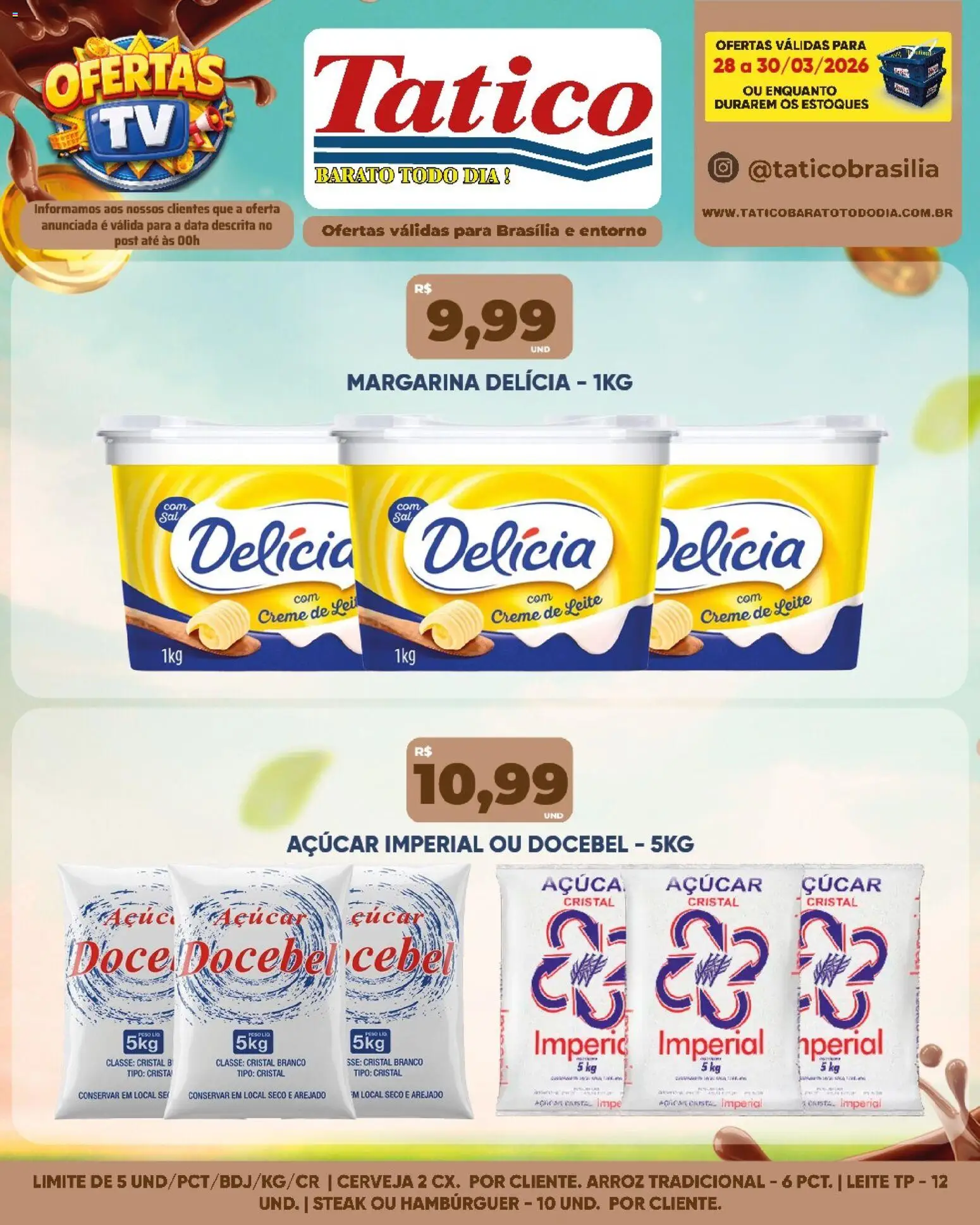 Tatico Folheto - válido de 30.03.2026 | Página: 8 | Produtos: Arroz, Creme, Creme de leite, Margarina