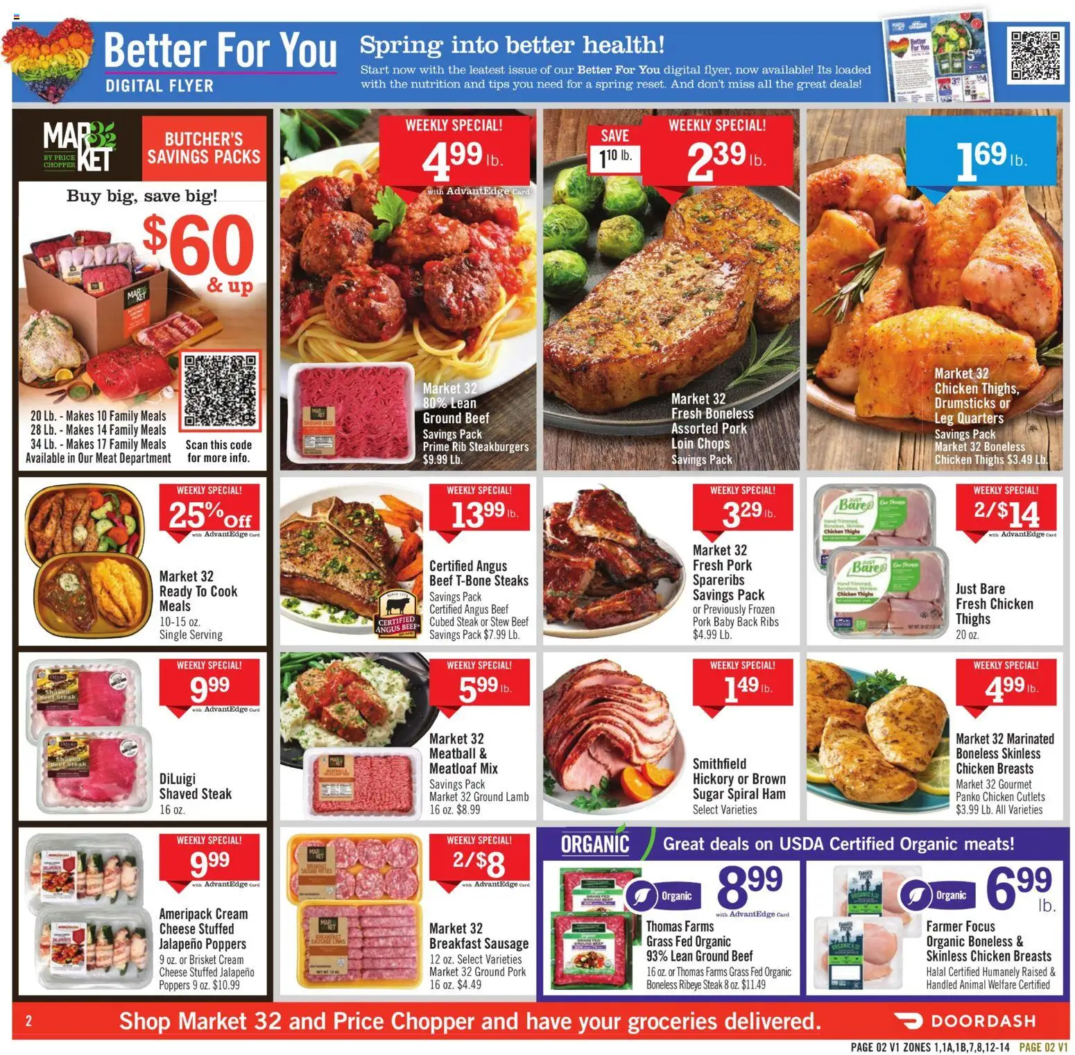 Price Chopper Weekly Ad - valid from 05.04.2026 | Page: 2 | Products: Cheese, Ham, Pork, Sugar