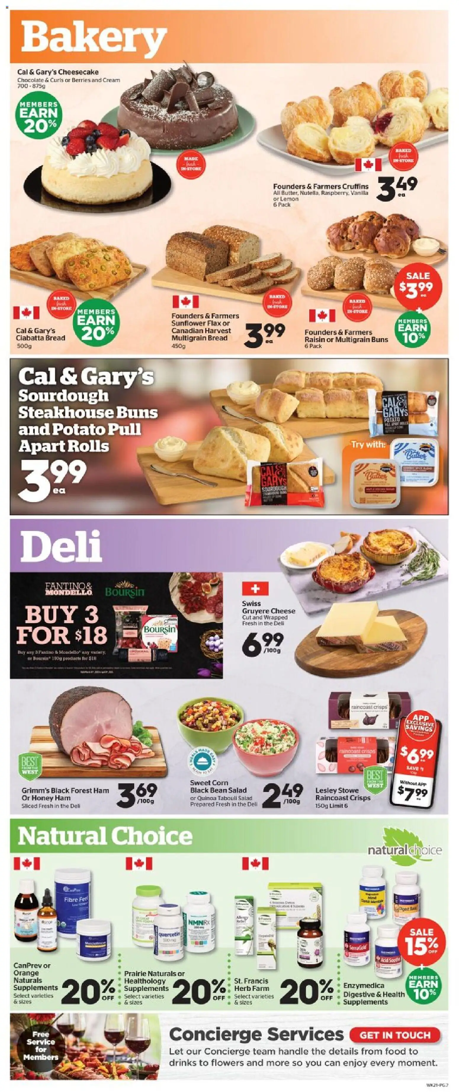 Calgary Co-op flyer valid from 26.03.2026 | Page: 7 | Products: Cream, Salad, Cheese, Ham