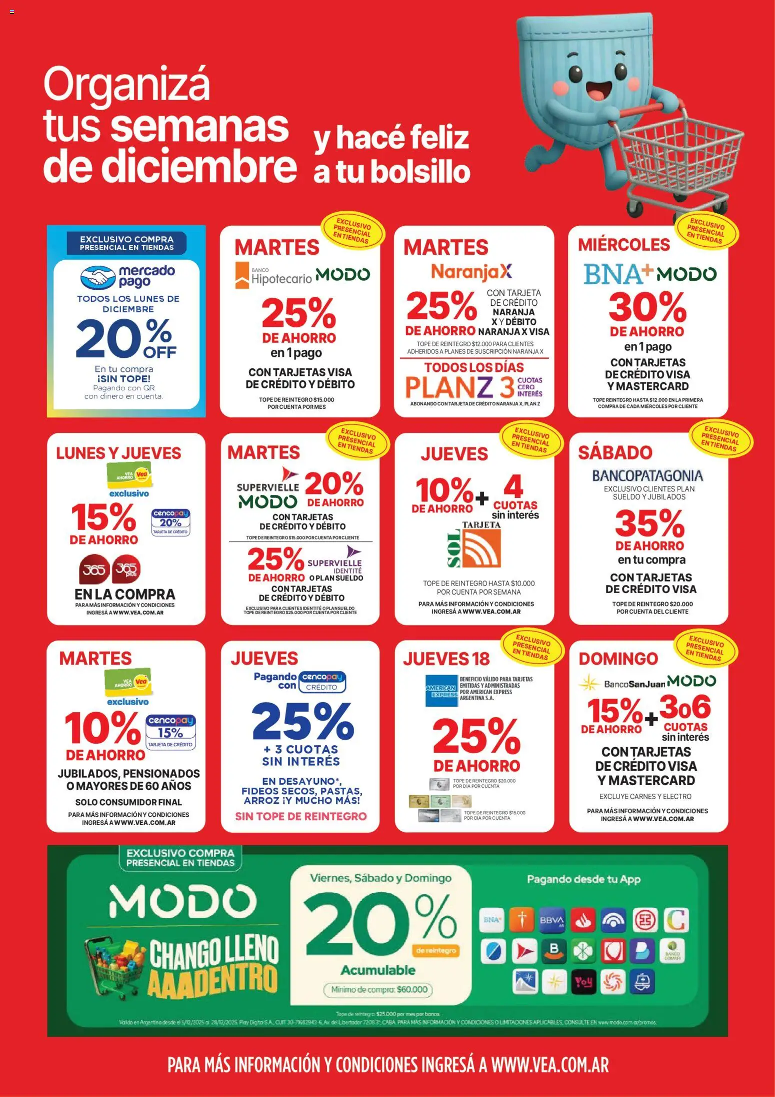 Vea - Oferta fin de semana │ válido desde el 12.12.2025 | Página: 8 | Productos: Banco, Arroz, Fideos