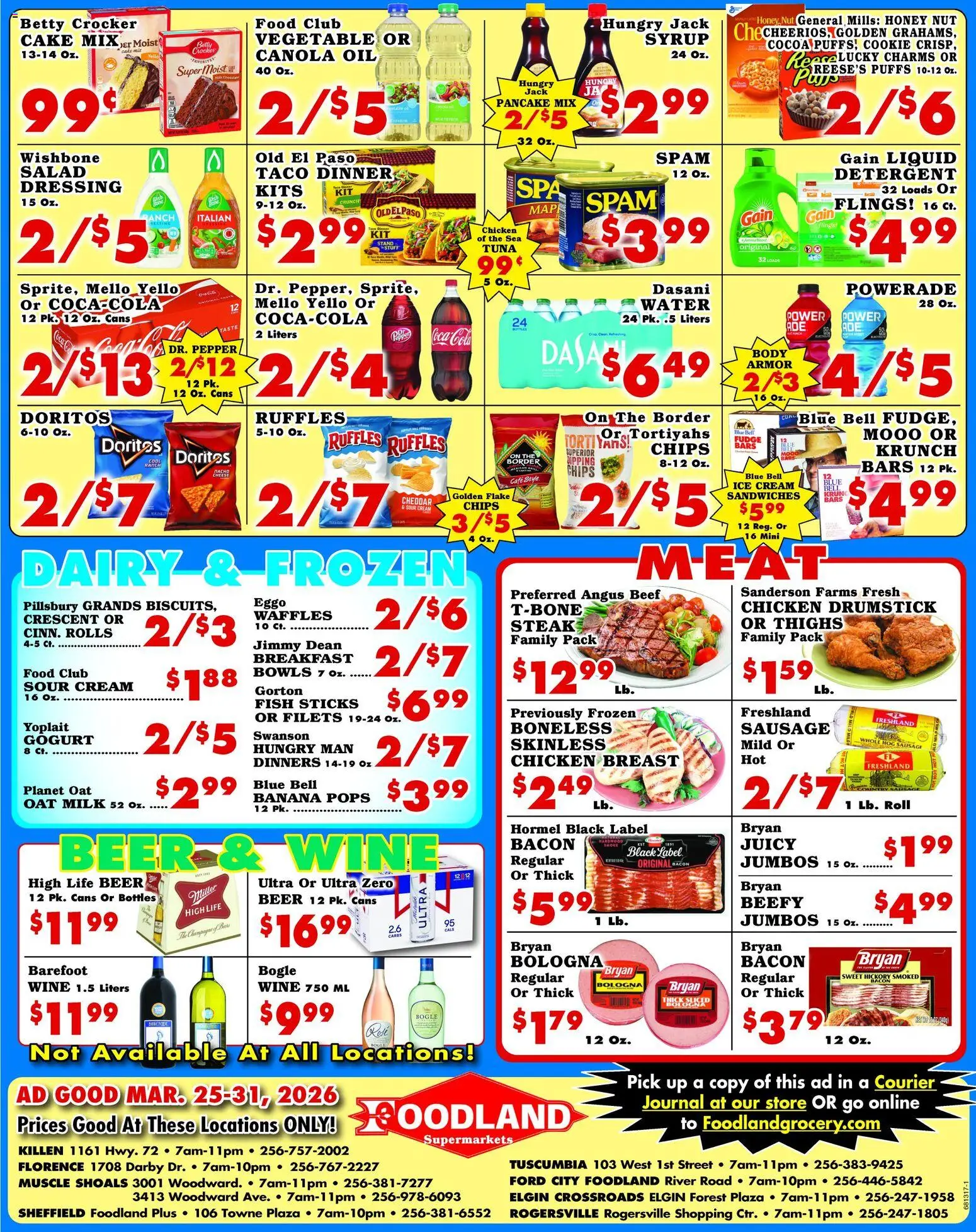 Foodland Weekly Ad - Supermarkets - valid from 25.03.2026 | Page: 2 | Products: Oil, Sour cream, Ice cream, Water