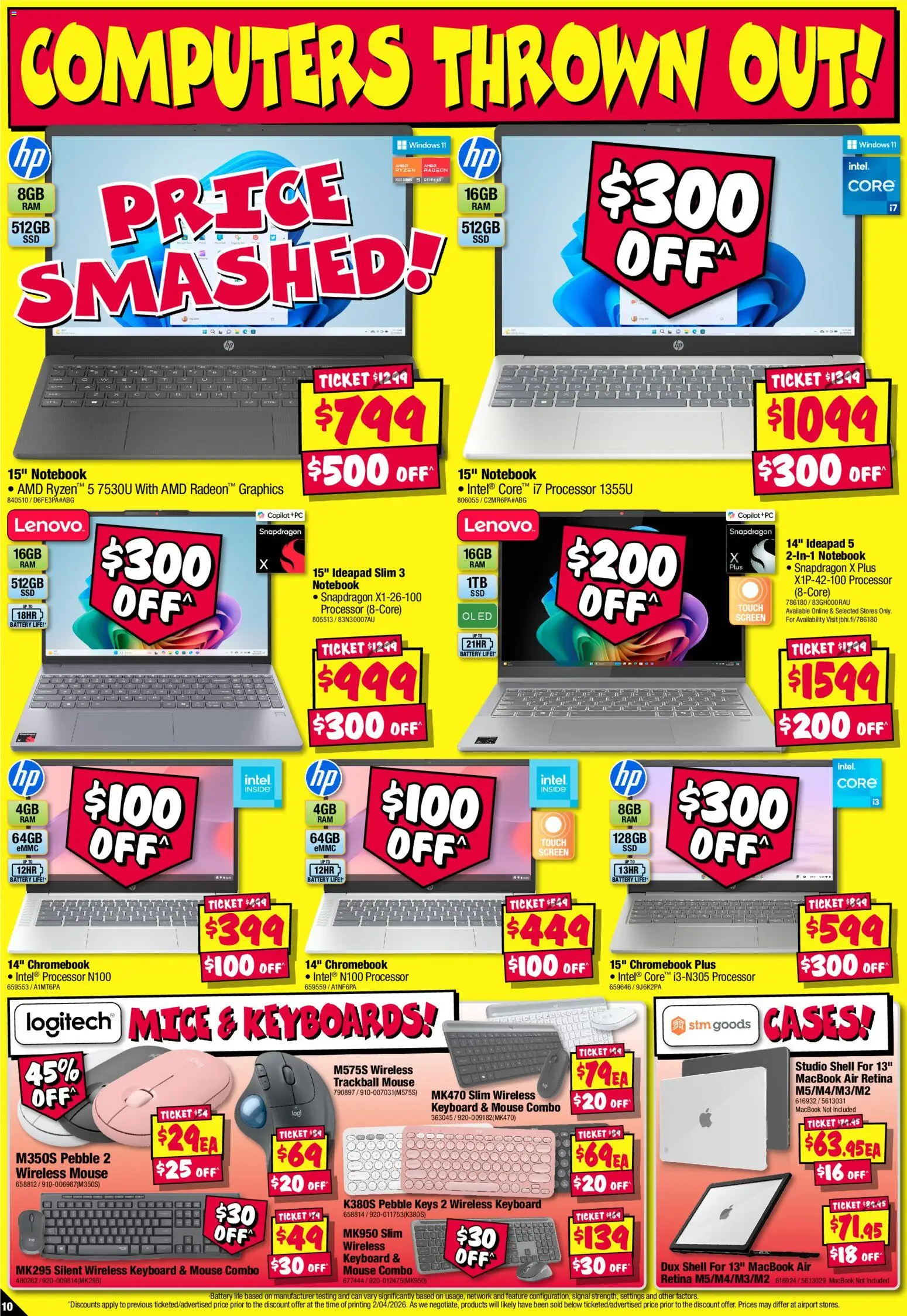 JB Hi-Fi catalogue - valid from 16.04.2026 | Page: 10 | Products: Battery, Mouse, Keyboard, Screen