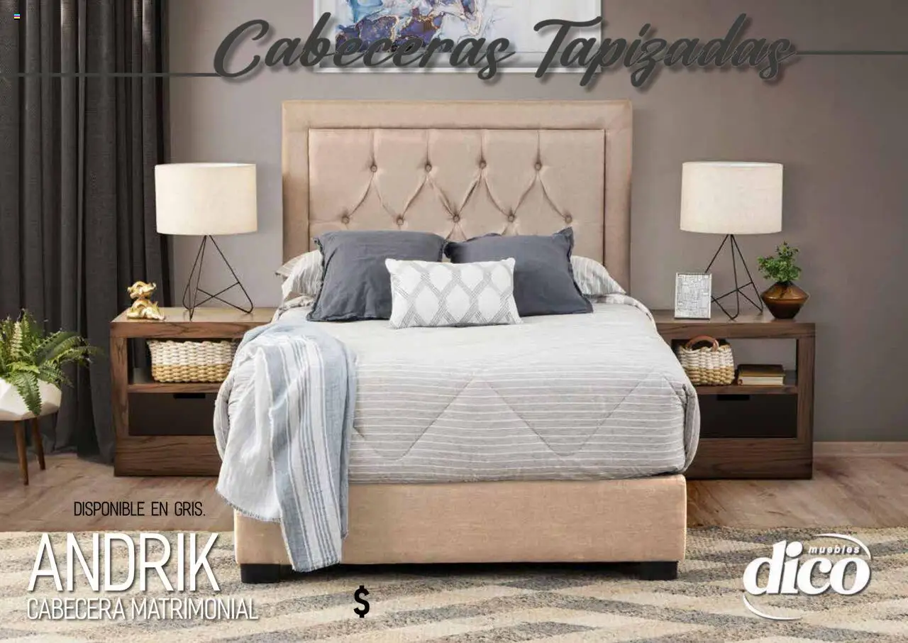 Nuevas ofertas de Muebles Dico válidas en toda la República Mexicana desde el 25.09.2025. ¡Encuentra las mejores ofertas en Muebles Dico - Catálogo Camas Topazidas! | Página: 12 | Productos: Cabecera