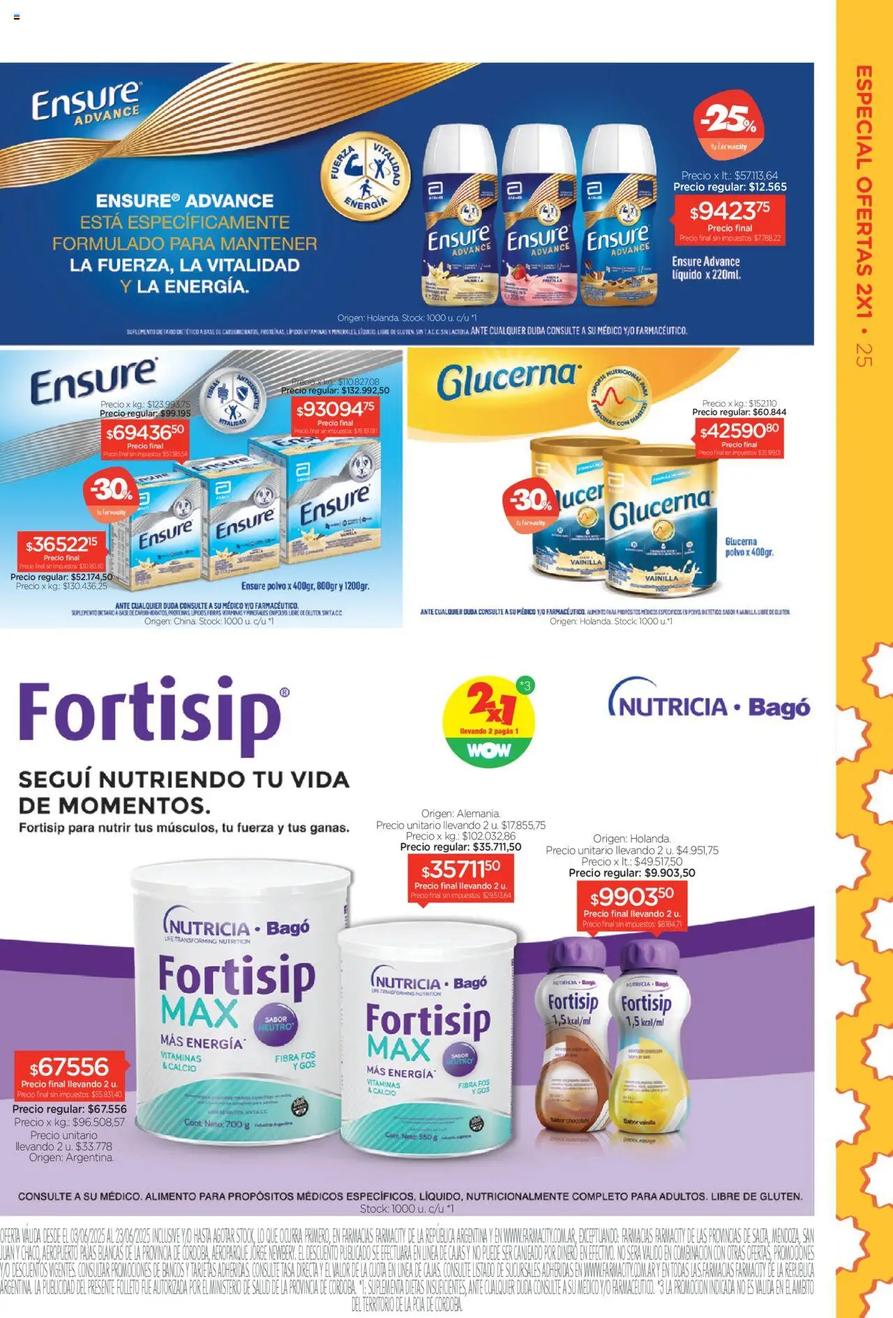 Farmacity catálogo │ válido desde el 03.06.2025 | Página: 25 | Productos: Vitaminas, Polvo, Chocolate, Té