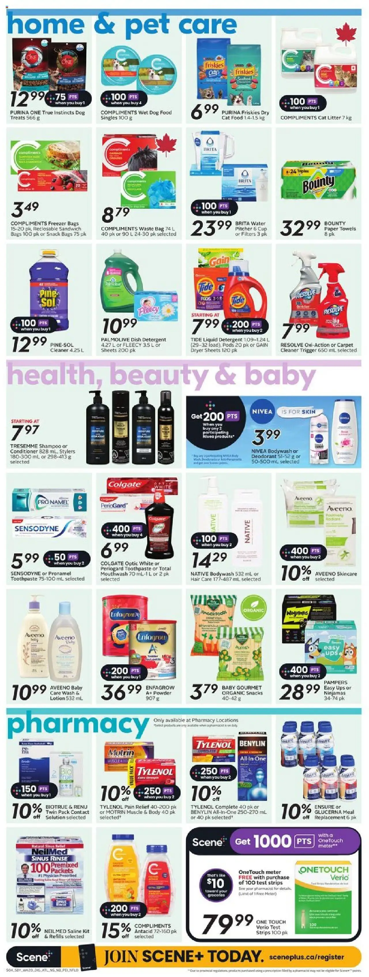 Sobeys flyer valid from 11.09.2025 | Page: 12 | Products: Bag, Freezer, Toothpaste, Detergent