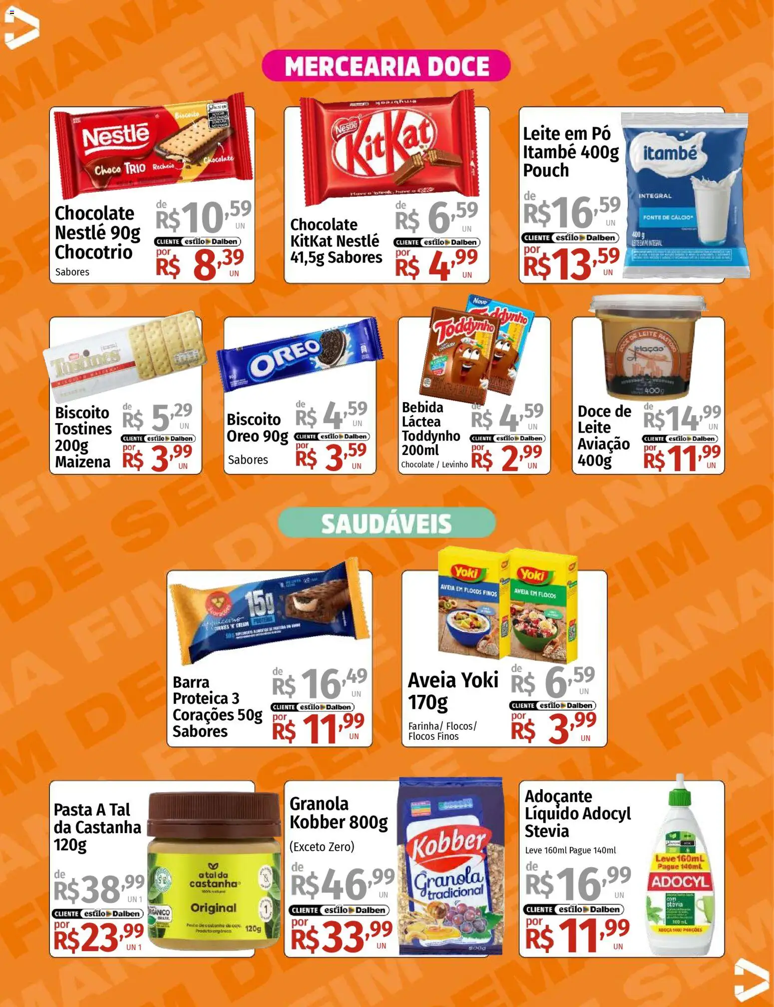 Supermercado Dalben Folheto - válido de 09.01.2026 | Página: 6 | Produtos: Pó, Biscoito, Adoçante, Leite