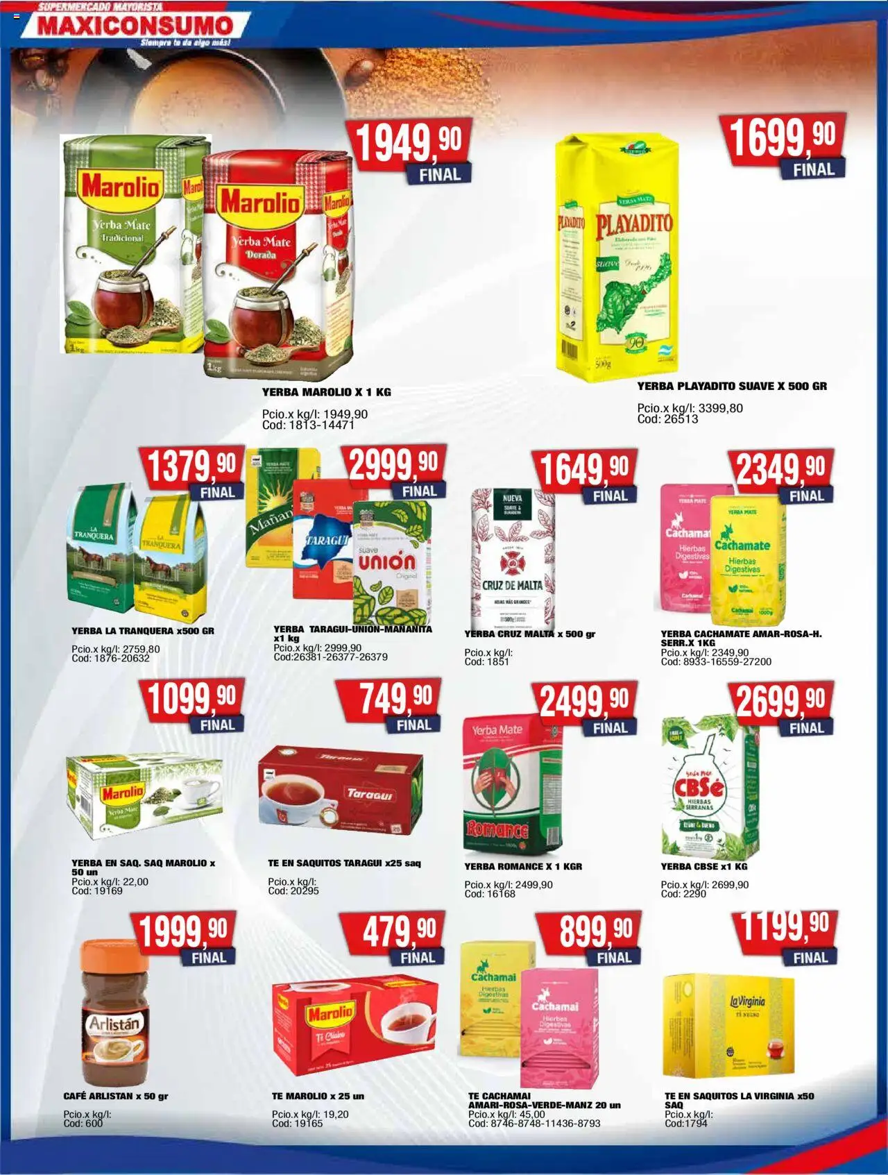Maxiconsumo ofertas │ válido desde el 13.10.2025 | Página: 6 | Productos: Mate, Yerba, Café, Té