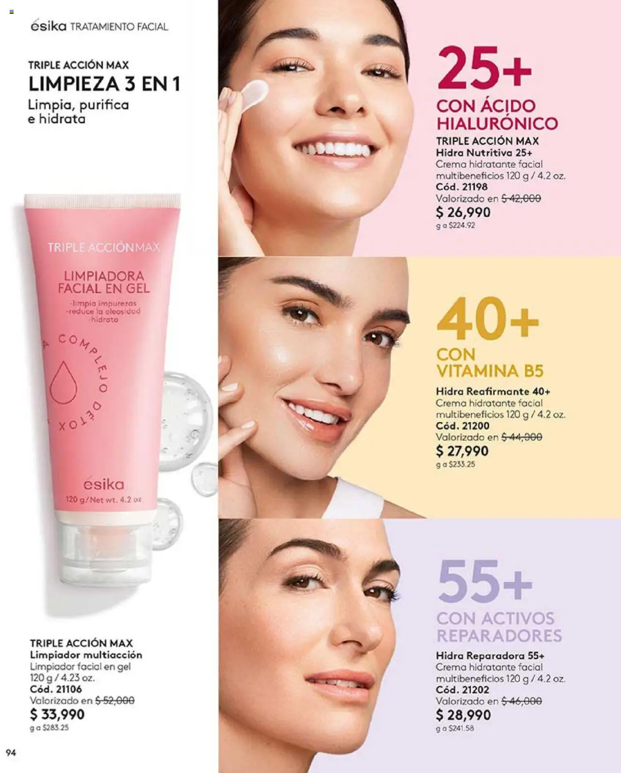 Ésika revista - valida desde el 14.10.2025 | Página: 94 | Productos: Crema, Limpiador, Limpiador facial