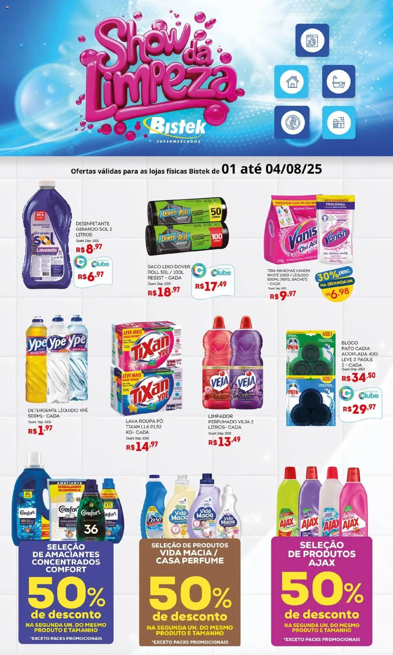 Bistek Supermercados Folheto - válido de 01.08.2025 | Página: 2 | Produtos: Perfume, Detergente, Perfumes, Desinfetante