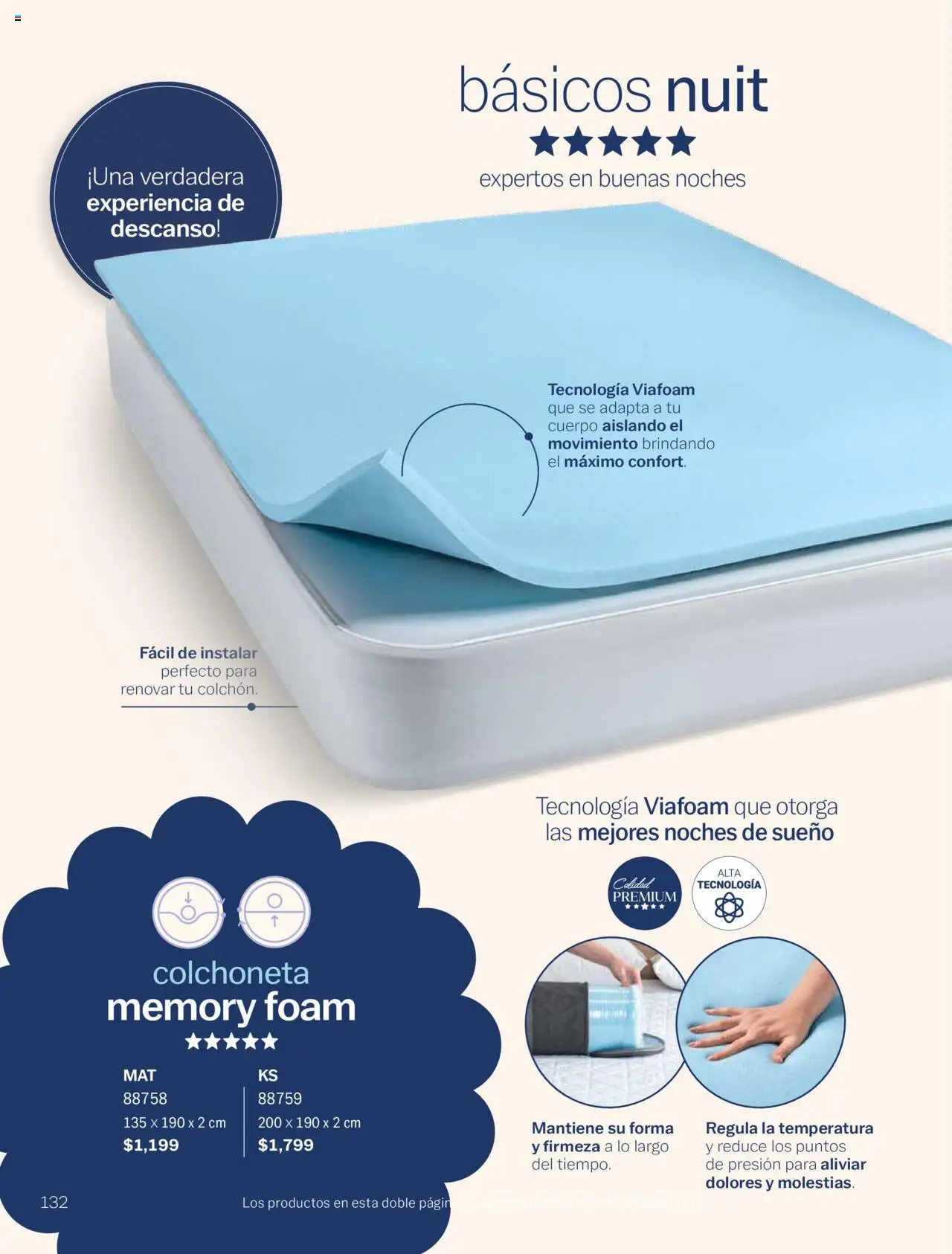 Nuevas ofertas de Vianney válidas en toda la República Mexicana desde el 15.08.2025. ¡Encuentra las mejores ofertas en Vianney - Catálogo Invierno! | Página: 134 | Productos: Colchoneta