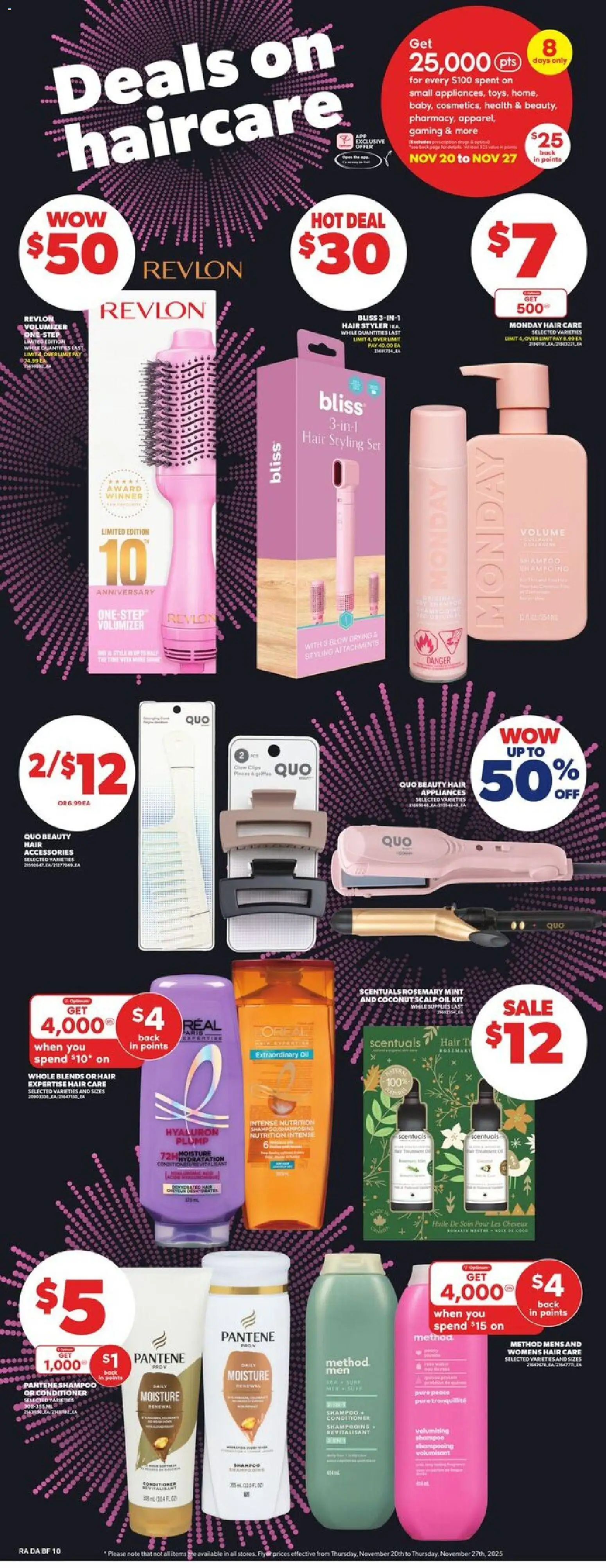 Atlantic Superstore flyer valid from 20.11.2025 | Page: 10 | Products: Shampoo, Conditioner, Oil