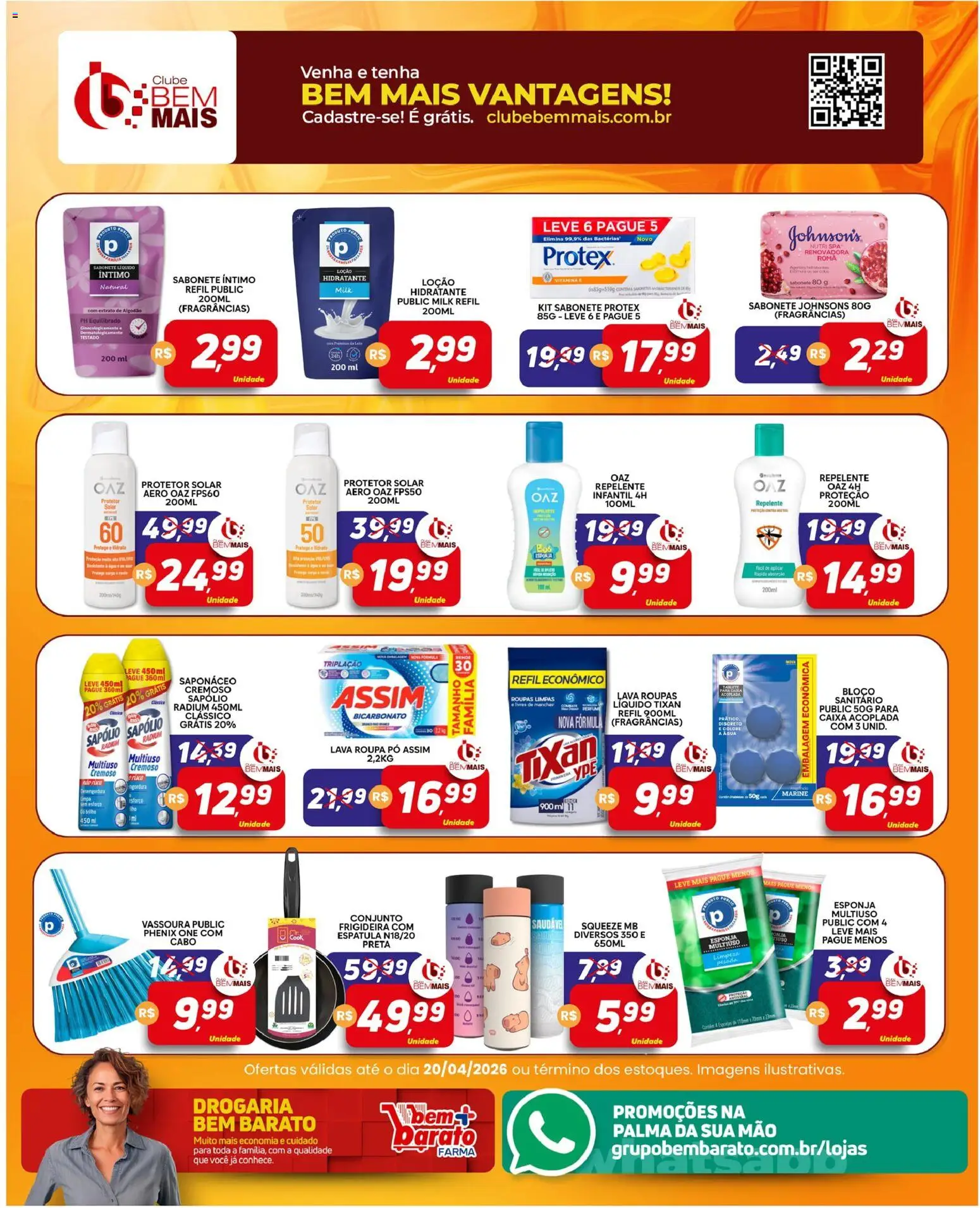 Supermercado Bem Barato Folheto - válido de 14.04.2026 | Página: 5 | Produtos: Roupas, Algodão, Espátula, Cabo