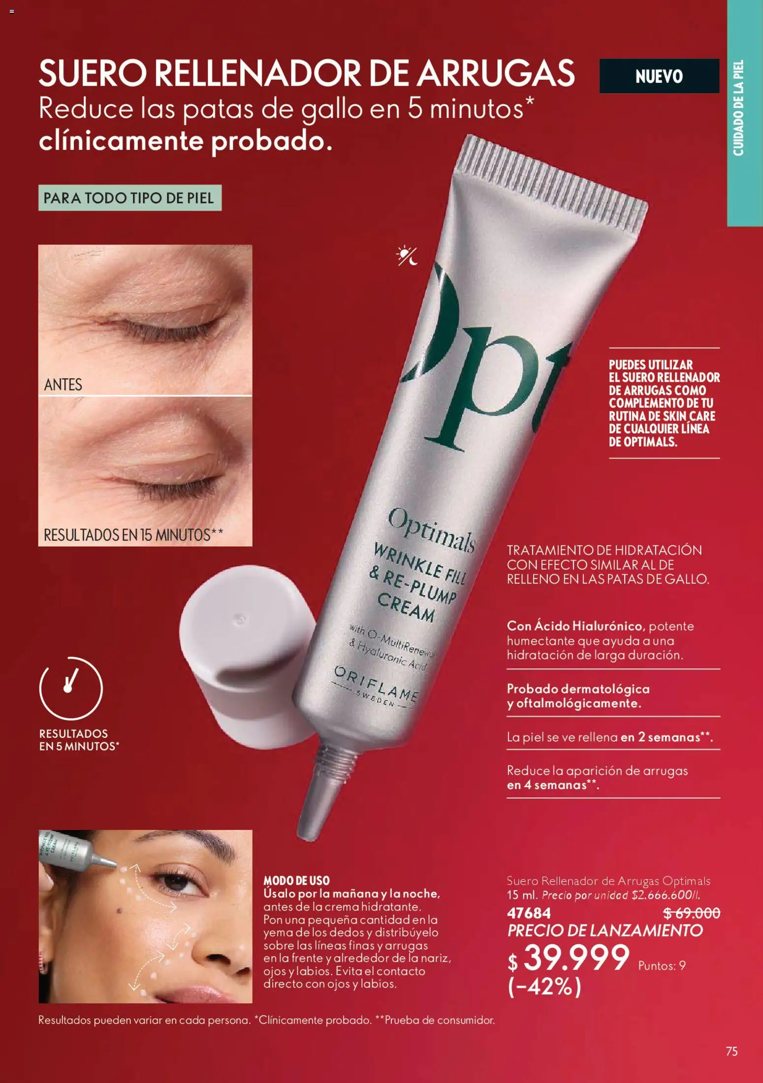 Oriflame revista - valida desde el 18.04.2026 | Página: 75 | Productos: Crema, Sobre