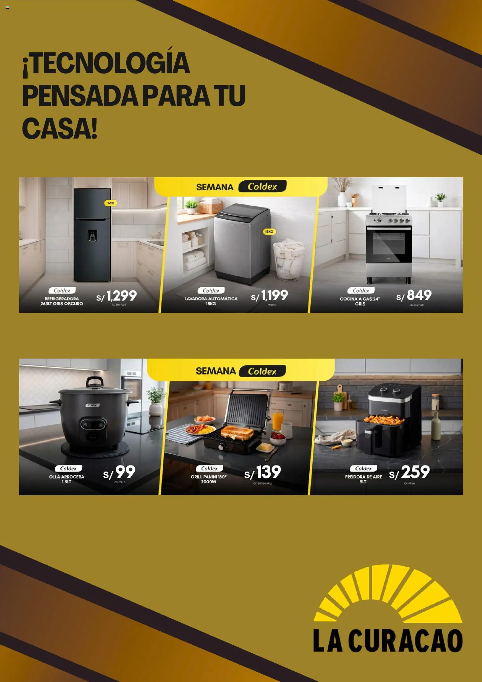 Catálogo La Curacao válido desde 06.04.2026 | Página: 3 | Productos: Lavadora, Cocina, Freidora