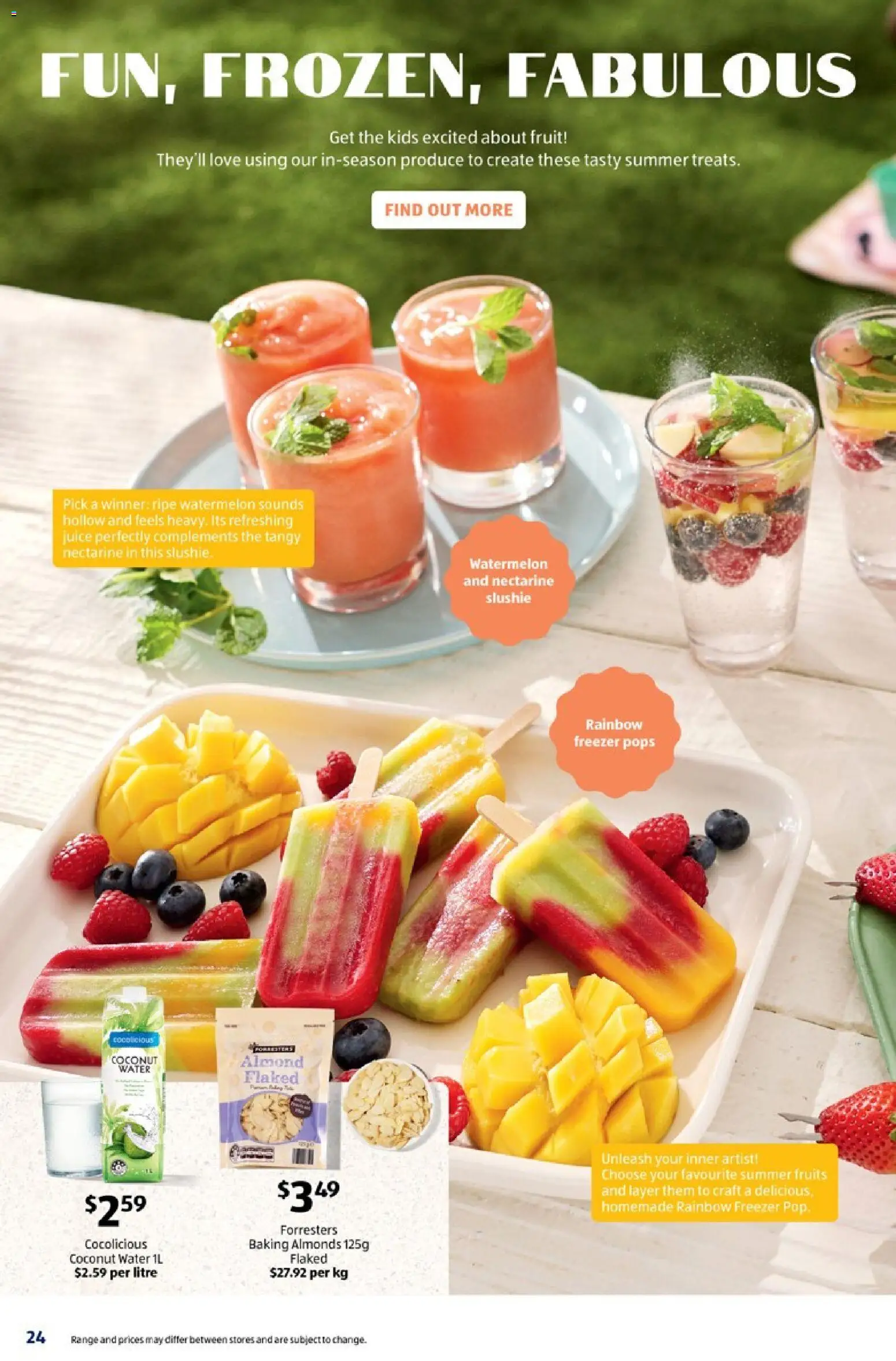 Aldi catalogue - valid from 10.12.2025 | Page: 24 | Products: Almonds, Fruits, Nectarine, Watermelon