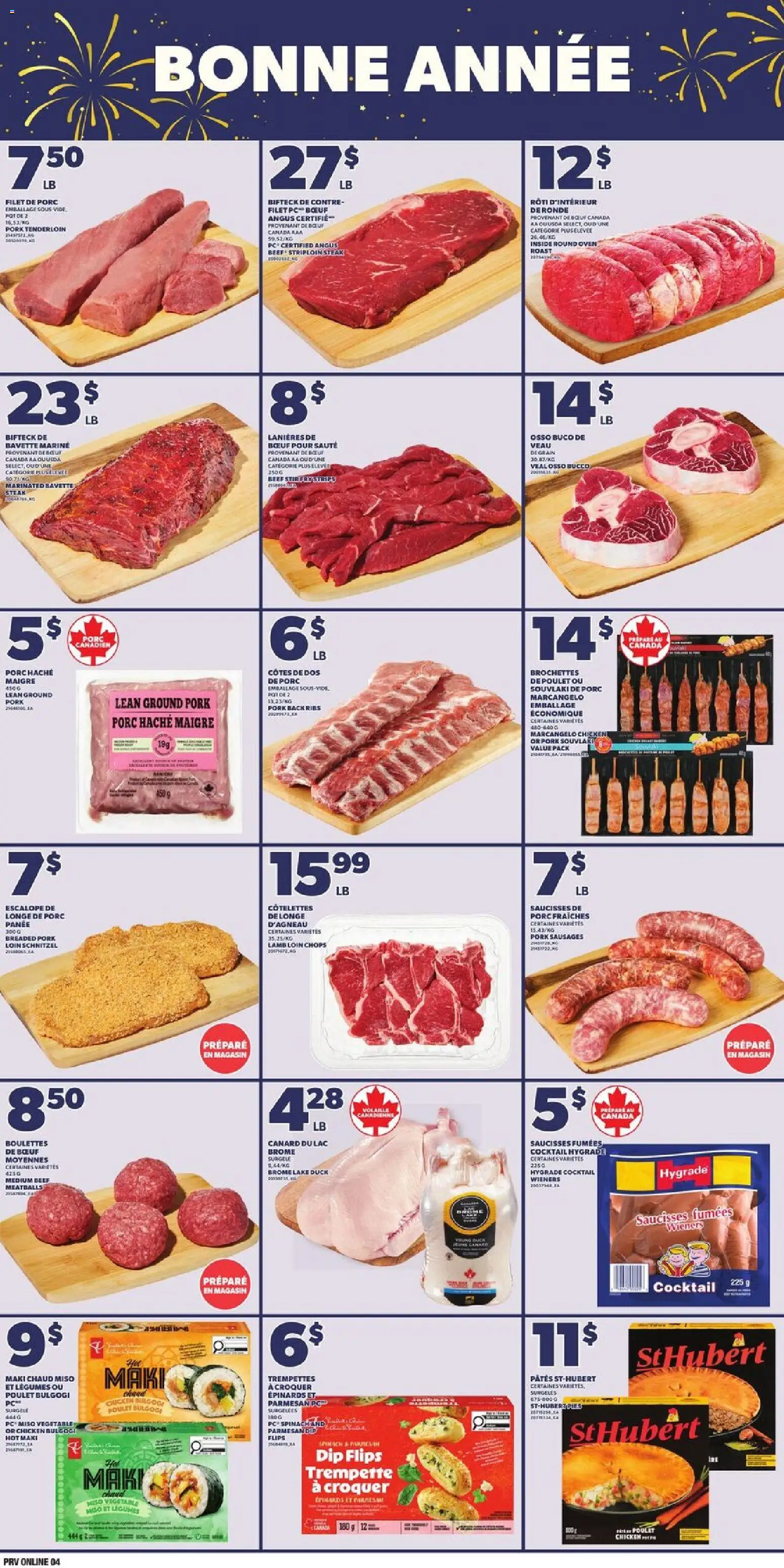 Provigo flyer valid from 25.12.2025 | Page: 4 | Products: Beef, PC, Chicken, Pork