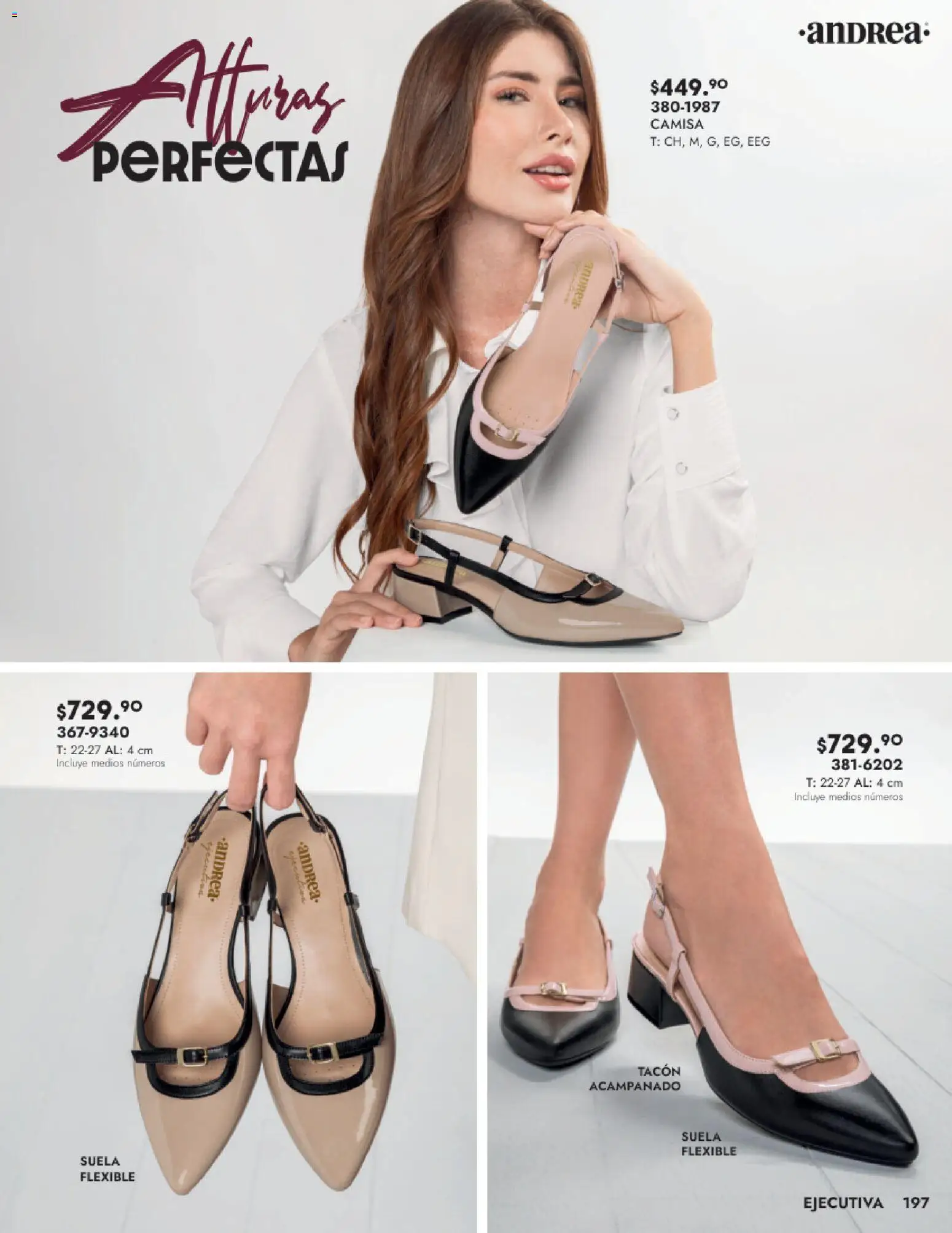 Nuevas ofertas de Andrea válidas en toda la República Mexicana desde el 24.08.2025. ¡Encuentra las mejores ofertas en Andrea - Catálogo Calzado Dama! | Página: 197 | Productos: Camisa, Flexible